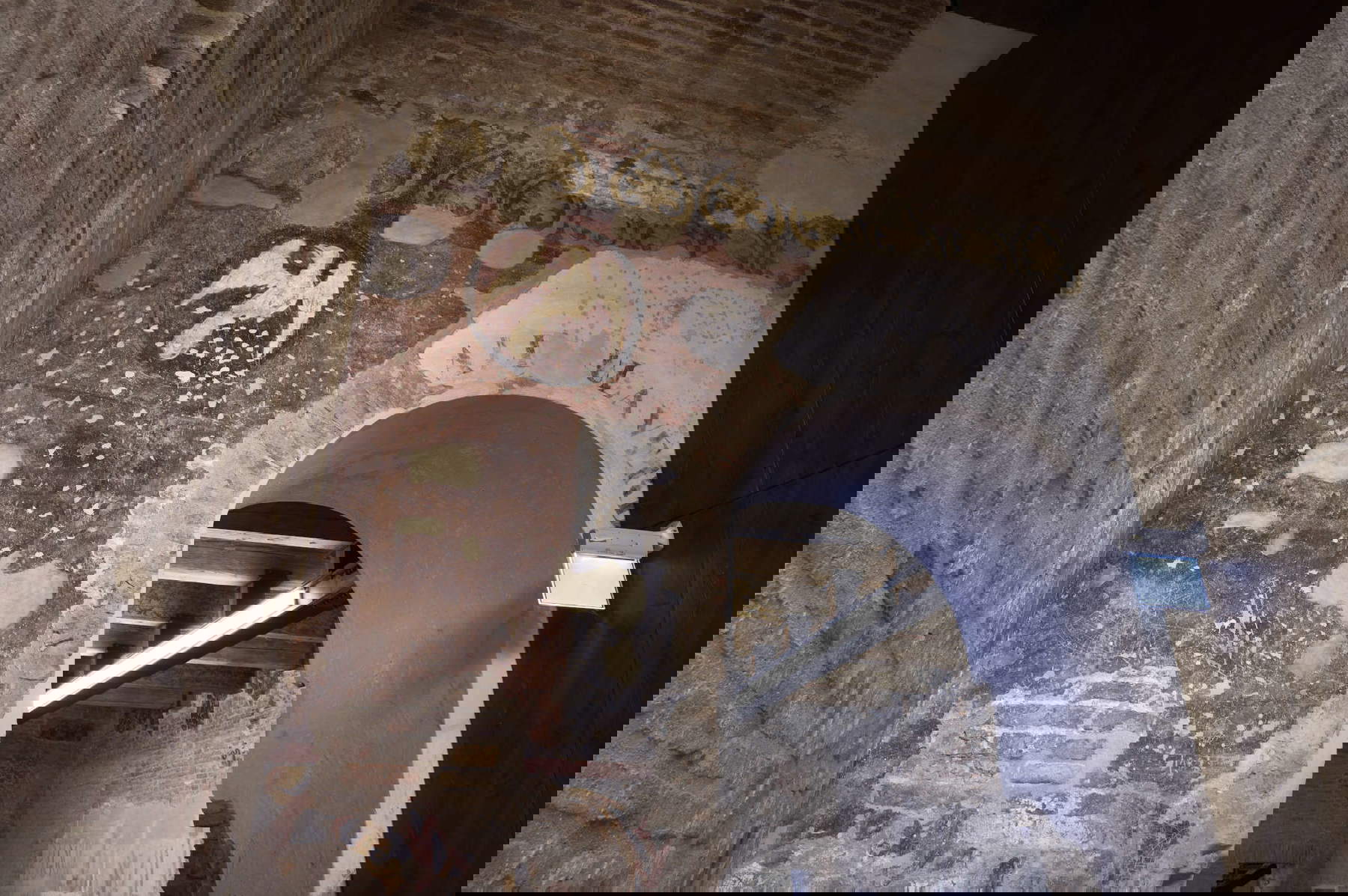 The frescoes discovered in the Palazzo del Podestà The frescoes discovered in the Palazzo del Podestà