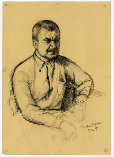 Nande Vidmar, Porträt von Lazar Milankovic, Renicci (27. Juni 1943; Bleistift auf Papier, 354 x 252 mm; Kostanjevica na Krki, Galerija Božidar Jakac)
 Nande Vidmar, Porträt von Lazar Milankovic, Renicci (27. Juni 1943; Bleistift auf Papier, 354 x 252 mm; Kostanjevica na Krki, Galerija Božidar Jakac)