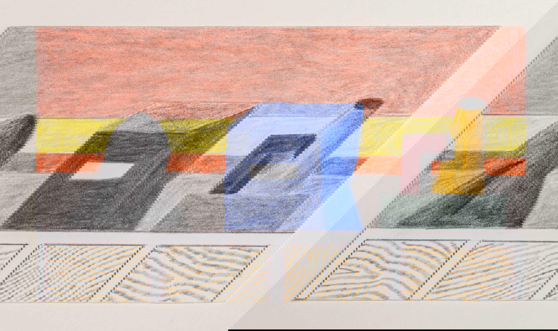 Nathalie Du Pasquier, Untitled (2023; pencil on cardboard). Courtesy of the artist Nathalie Du Pasquier, Untitled (2023; pencil on cardboard). Courtesy of the artist