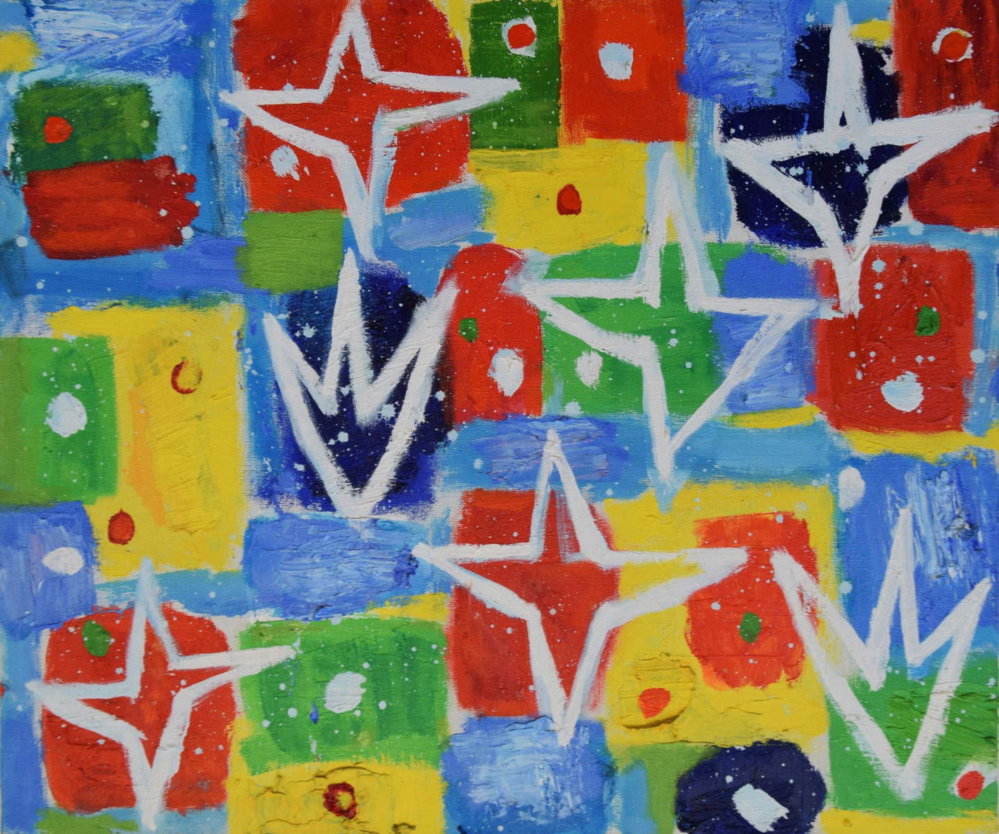 Nicola De Maria, Holy Summer Mystic Triumph (2002-2004 ; huile sur toile, 50 x 60 cm)