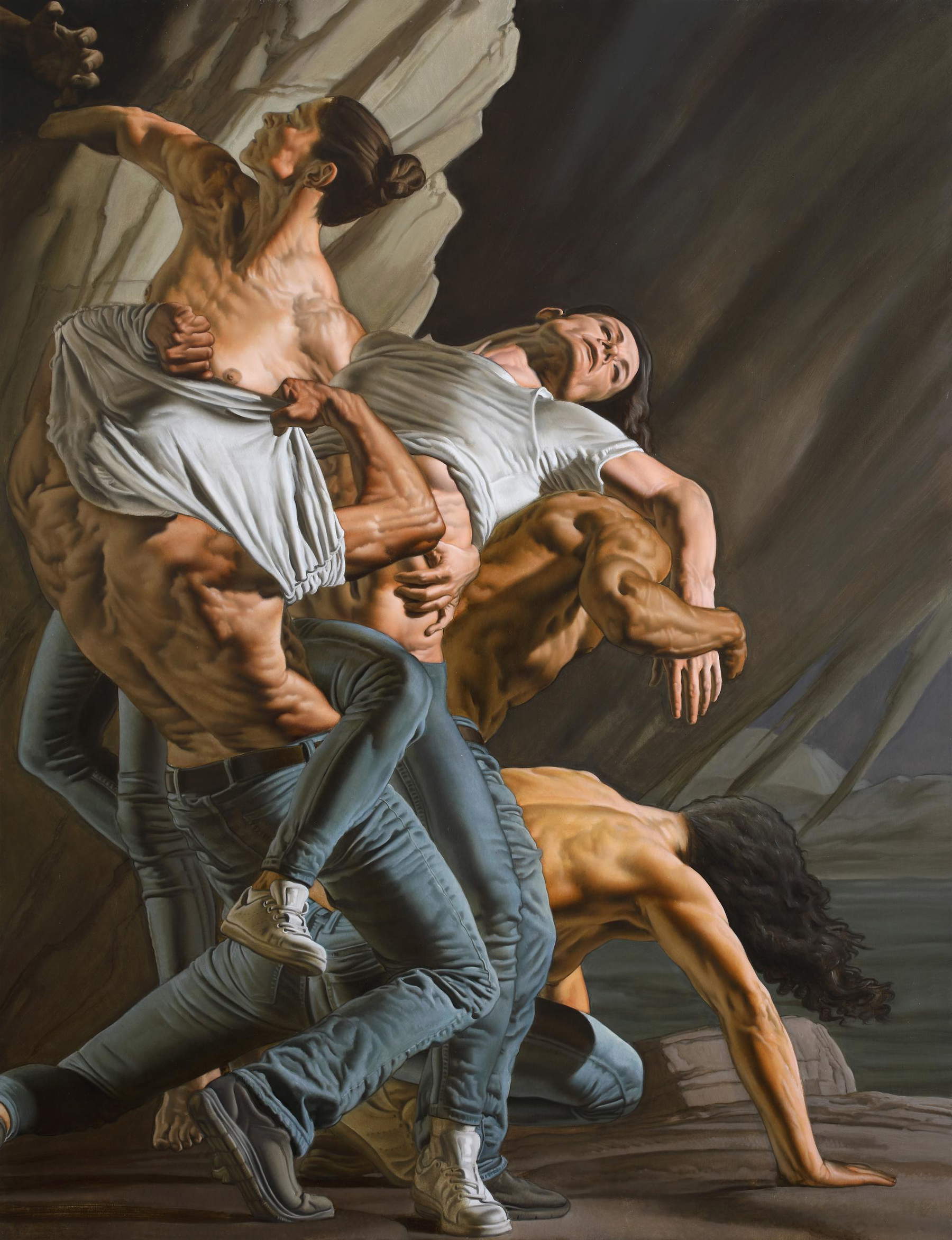 Nicola Verlato, The flood 2 (2023; olio su tela, 120 x 90 cm) Nicola Verlato, The flood 2 (2023; olio su tela, 120 x 90 cm)
