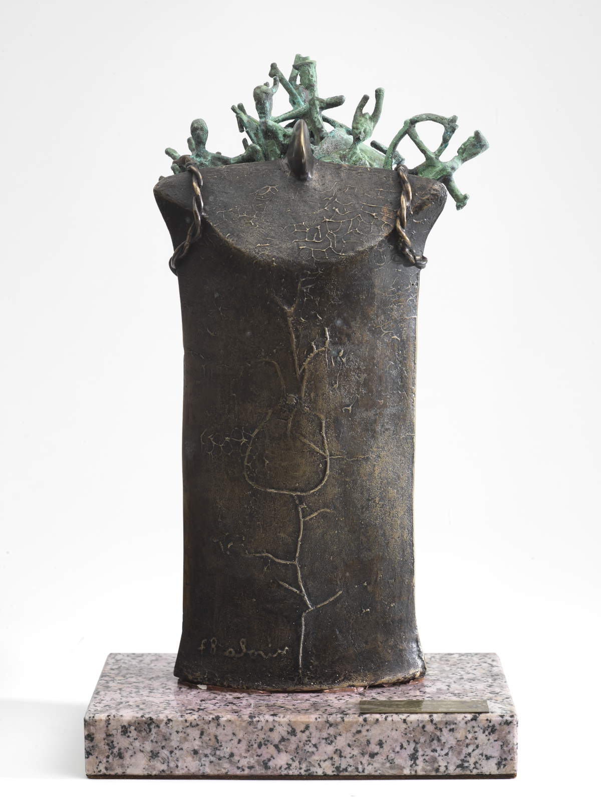 Costantino Nivola, El arqueólogo afortunado (1987; bronce patinado; Colección Bibanca)