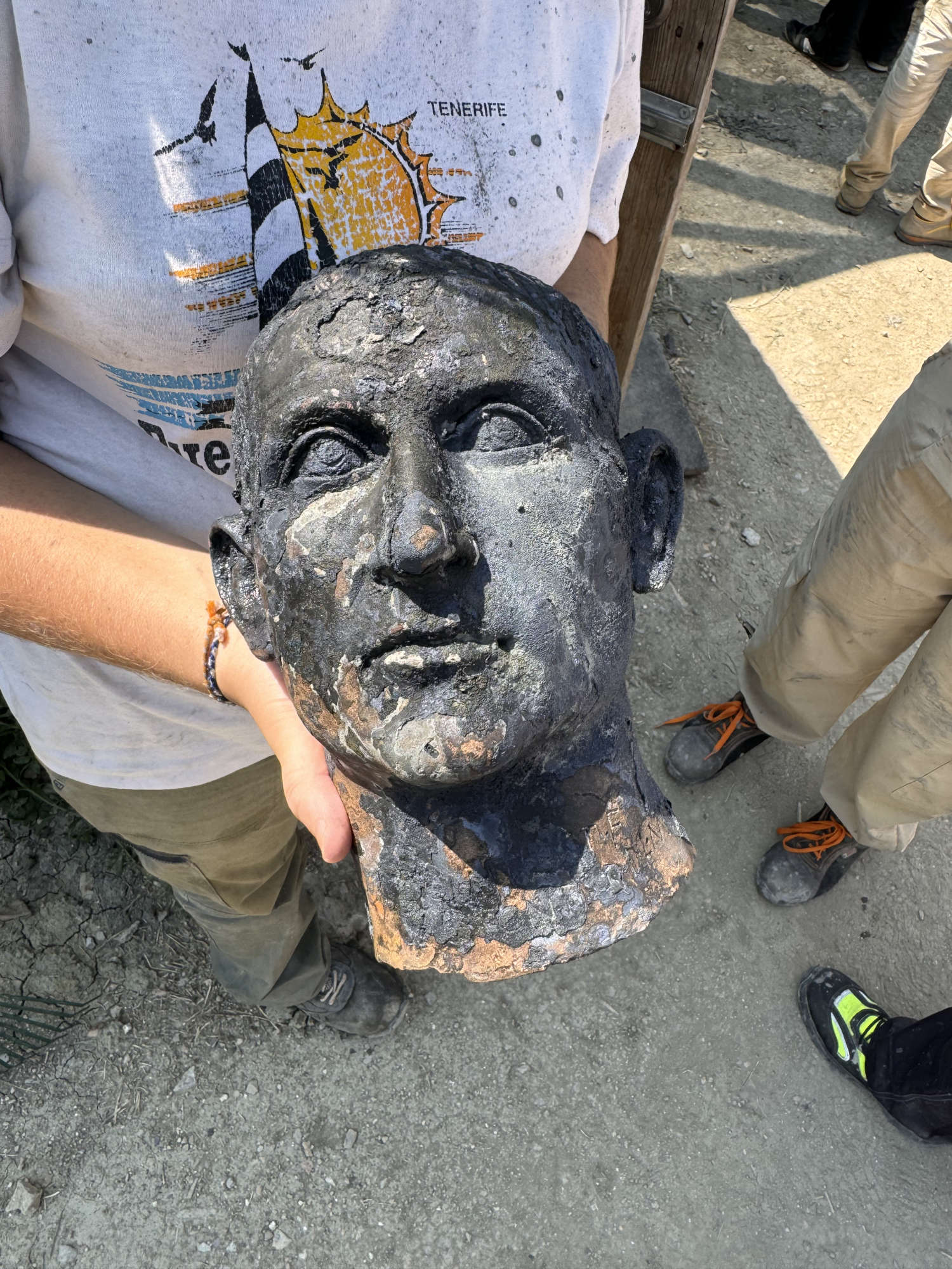 Tête d'homme. Photo : Commune de San Casciano dei Bagni / Ludovico Salerno