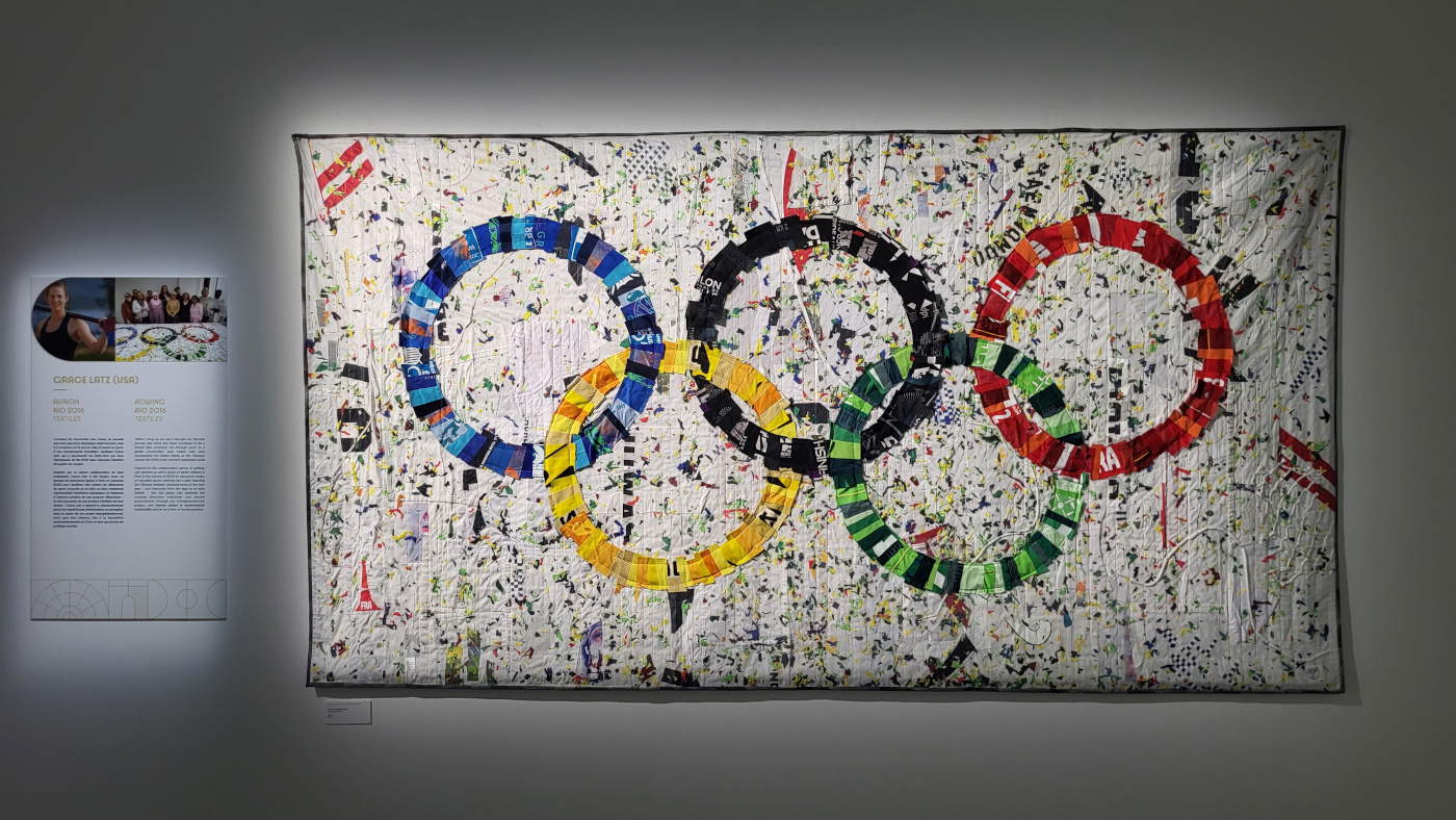 Works of art created by Olympic athletes are on display at the Palais de Tokyo in Paris