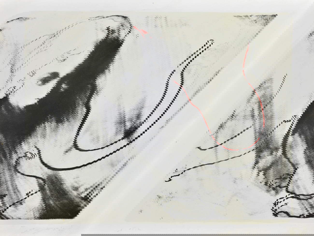 Omar Galliani, Le tue macchie nei miei occhi (1982; lithograph on stone, 50 x 70 cm; print run 90 copies)