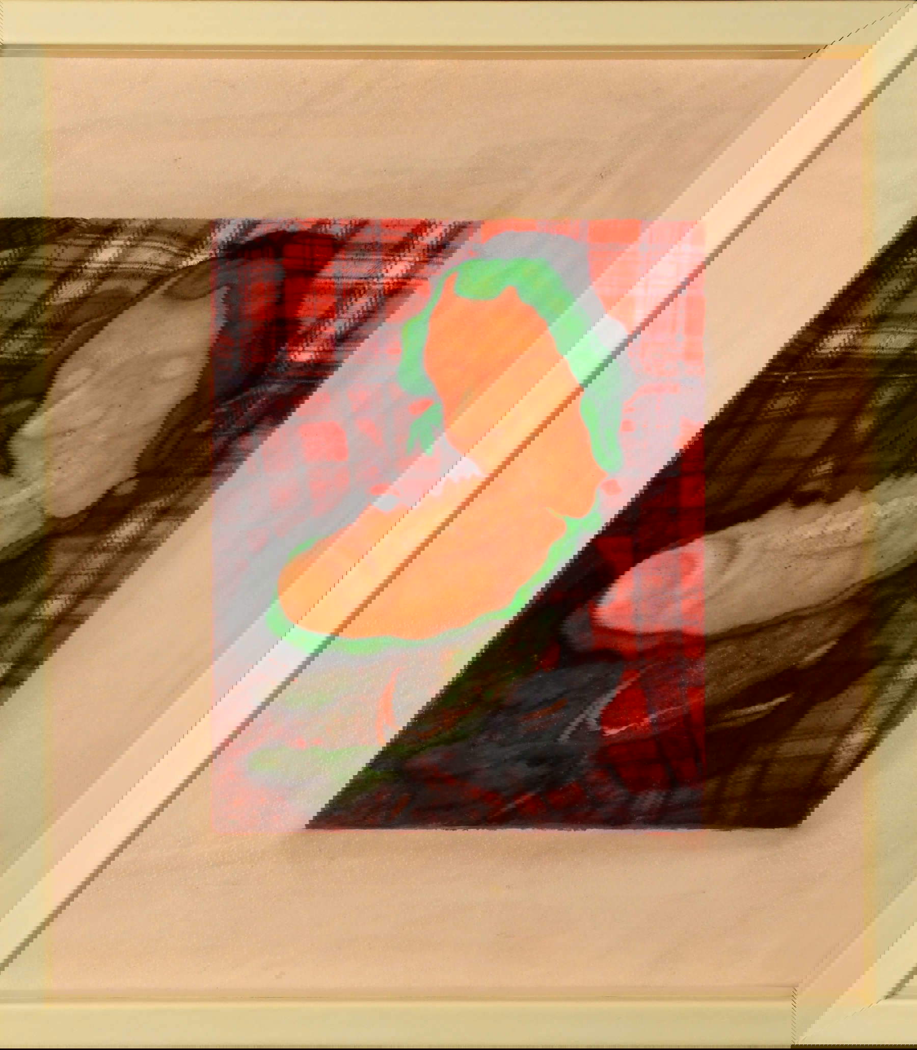 Oscar Giaconia, DAD HEAD PLAYSET (2024; Öl auf plastifiziertem Leder in emulgierter Salpa-Hülle, 30 x 24 cm). Foto: Paolo Biava. Mit freundlicher Genehmigung von OG STUDIO und Monitor Oscar Giaconia, DAD HEAD PLAYSET (2024; Öl auf plastifiziertem Leder in emulgierter Salpa-Hülle, 30 x 24 cm). Foto: Paolo Biava. Mit freundlicher Genehmigung von OG STUDIO und Monitor