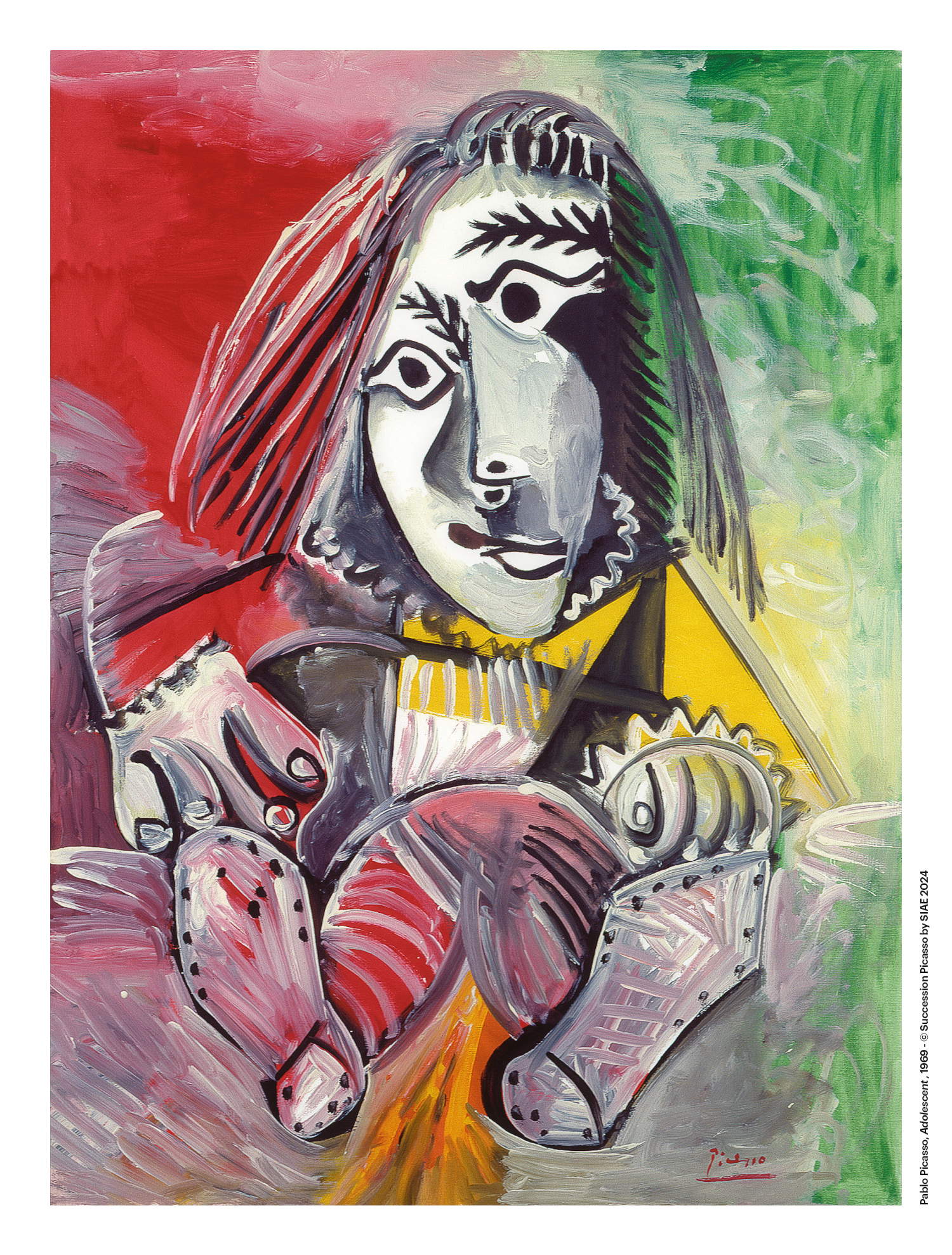 Pablo Picasso, Adolescente (2 de agosto de 1969; óleo sobre lienzo; París, colección particular) © Succession Picasso by SIAE 2024