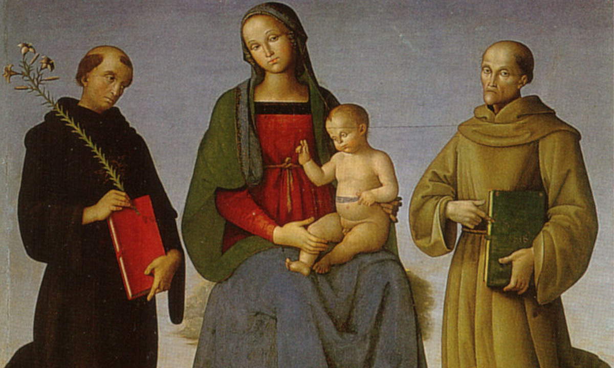 Perugino's Tezi Altarpiece from the National Gallery of Umbria on display in Lecco. 