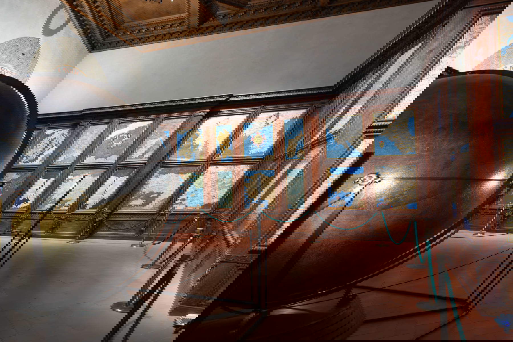 La salle des cartes restaurée du Palazzo Vecchio