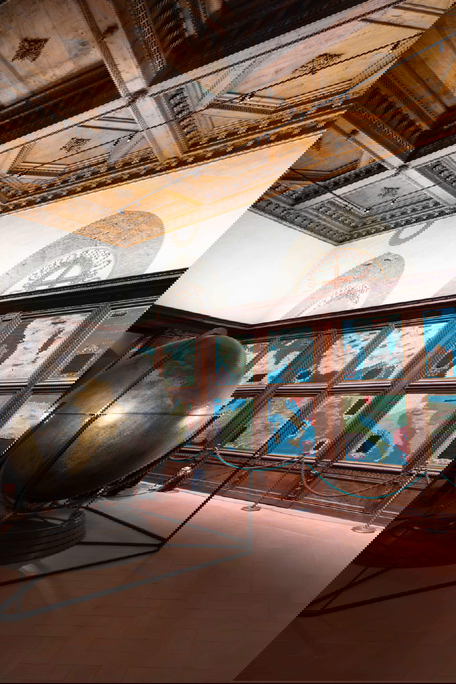 La salle des cartes restaurée du Palazzo Vecchio