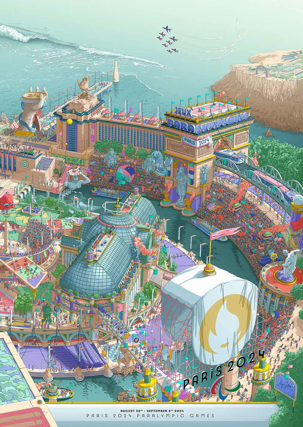 Das Plakat für die Olympischen Spiele Paris 2024