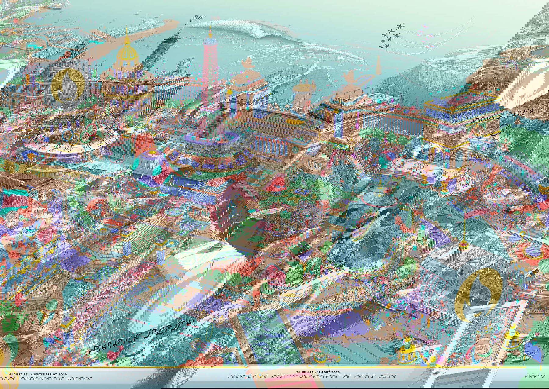 Die beiden Paris 2024-Plakate zusammen