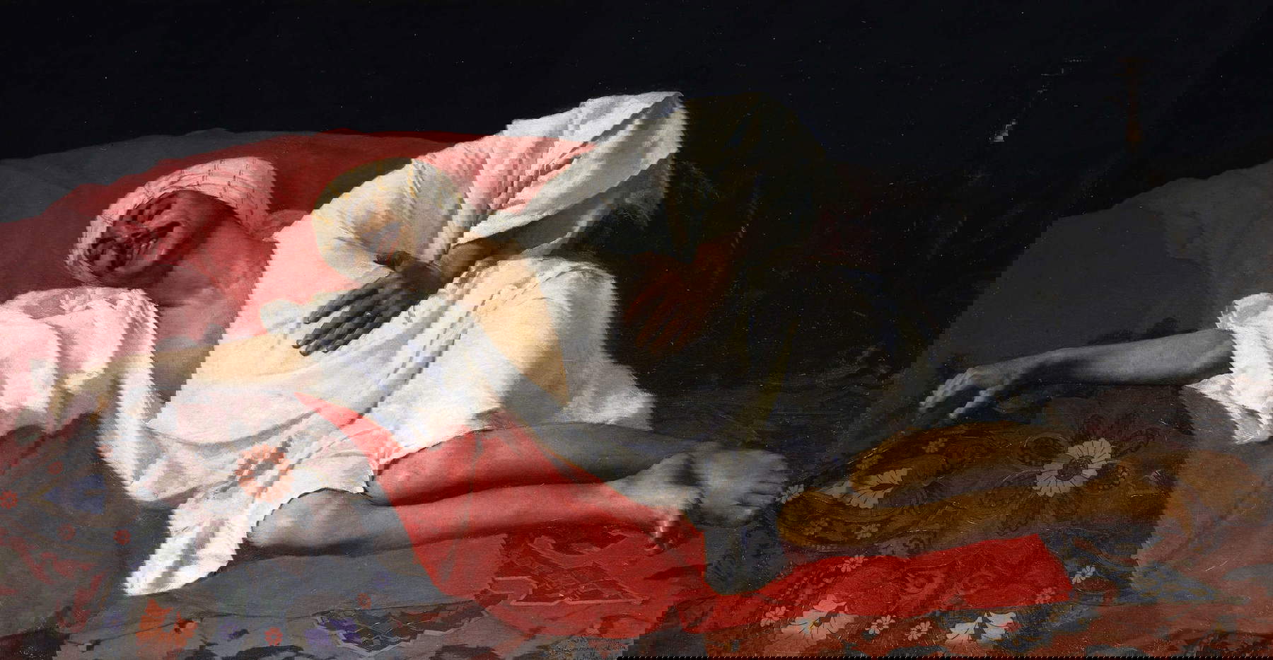 Pasquale Liotta, The 'effect of hashish (c. 1875; oil on canvas; Catania, Museo Civico Castello Ursino) &copy; Scala Group Archives, Antella &copy; 2024. DeAgostini Picture Library/Scala, Florence