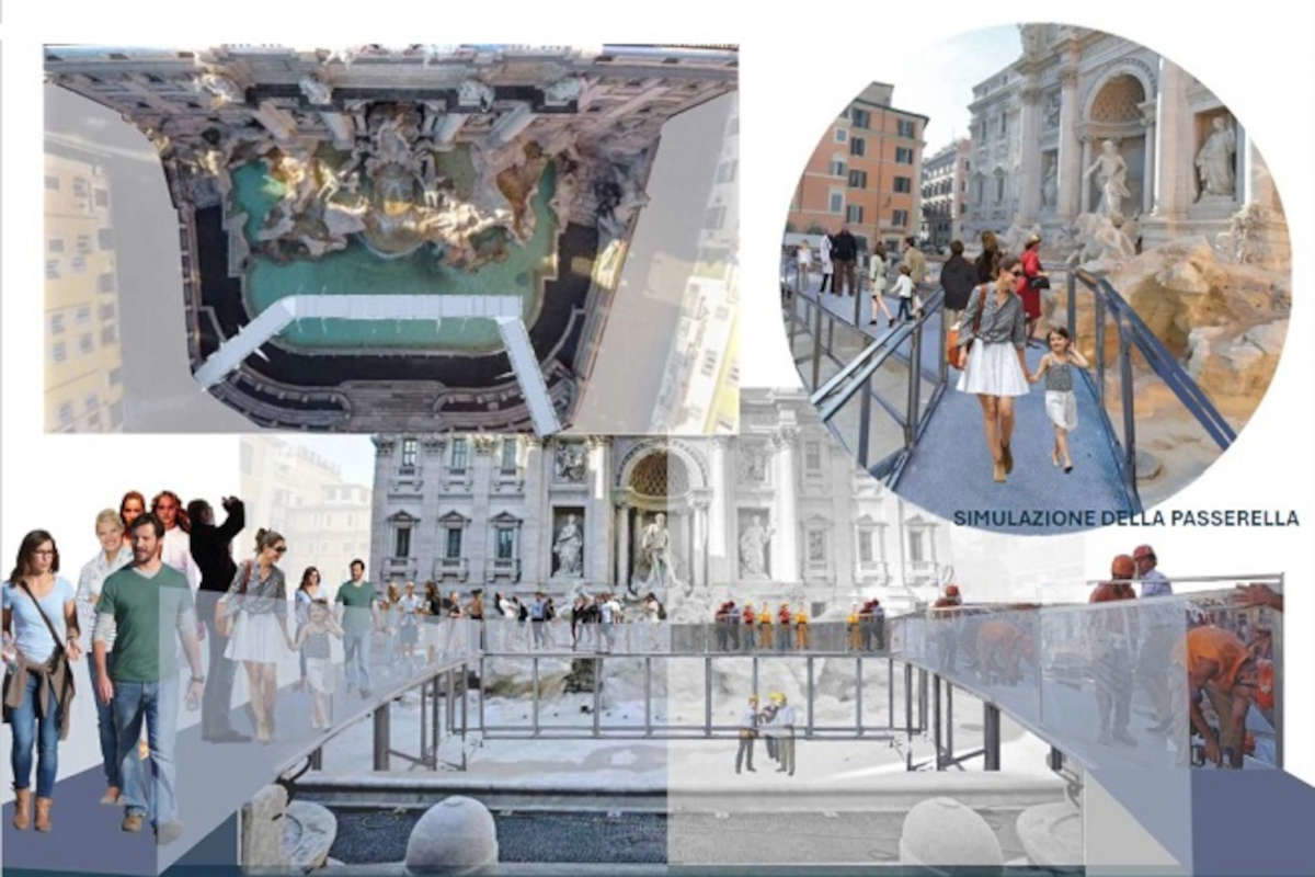 Rome, Trevi Fountain maintenance begins. There will also be a walkway to see it up close