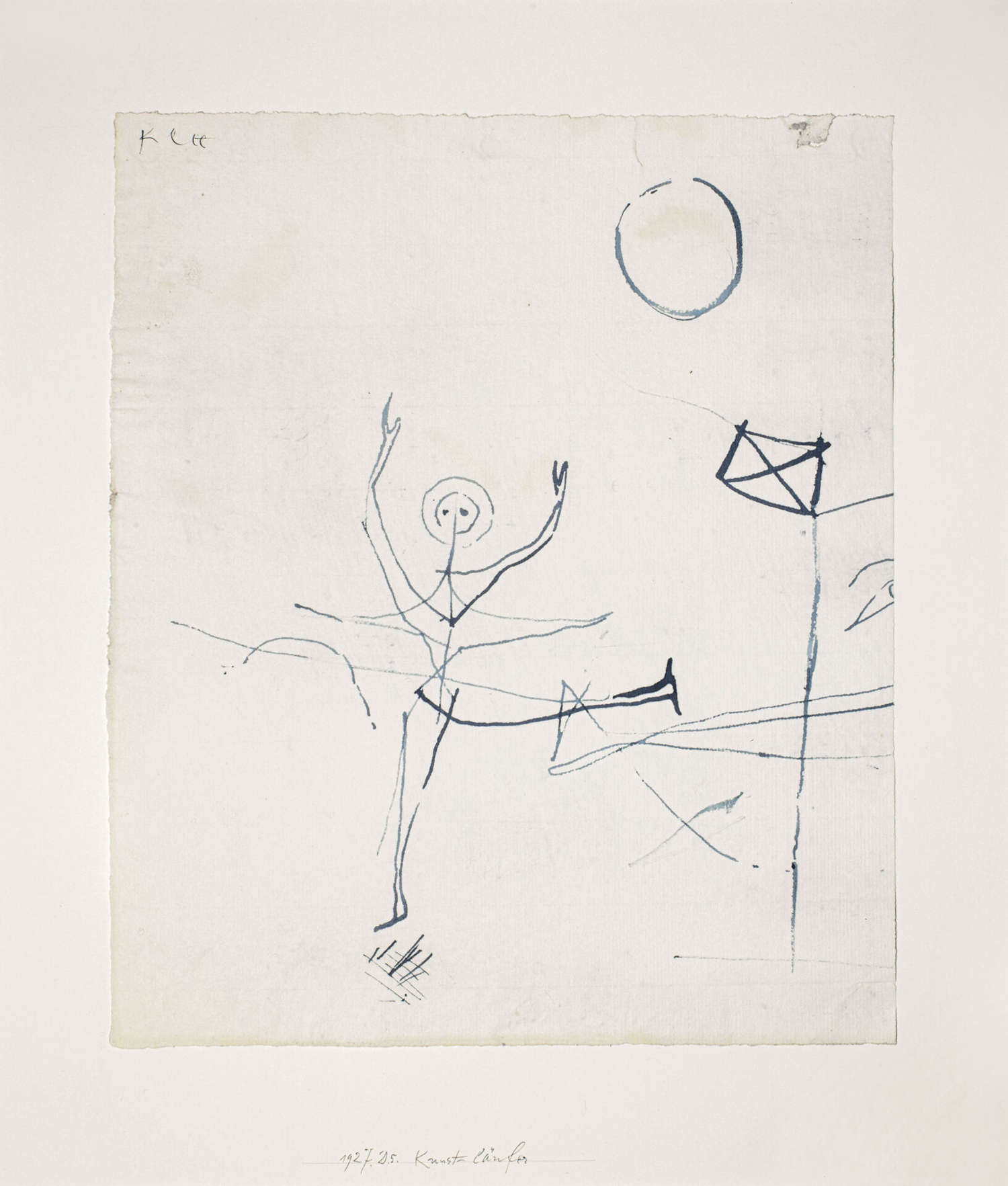 Paul Klee, Patinador (1927; tinta sobre papel japonés pegado sobre cartón, 31 × 26 cm; Colección Werner Coninx, en préstamo permanente en el Museo Comunale d'Arte Moderna Ascona) Paul Klee, Patinador (1927; tinta sobre papel japonés pegado sobre cartón, 31 × 26 cm; Colección Werner Coninx, en préstamo permanente en el Museo Comunale d'Arte Moderna Ascona)