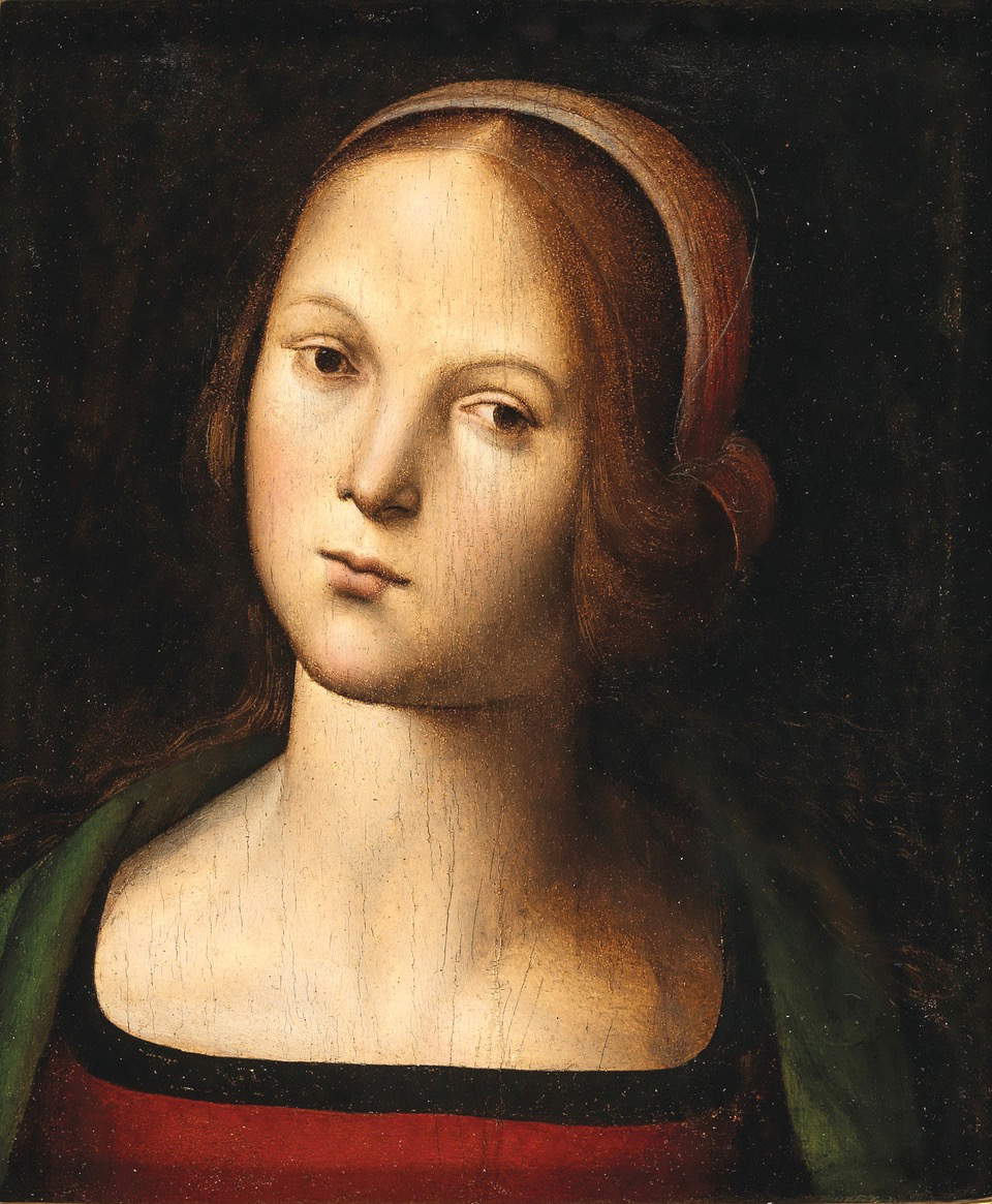 Perugino, Virgen (c. 1500; óleo sobre tabla, 33,5 x 27,5 cm; Perugia, Fundación Perugia) Perugino, Virgen (c. 1500; óleo sobre tabla, 33,5 x 27,5 cm; Perugia, Fundación Perugia)