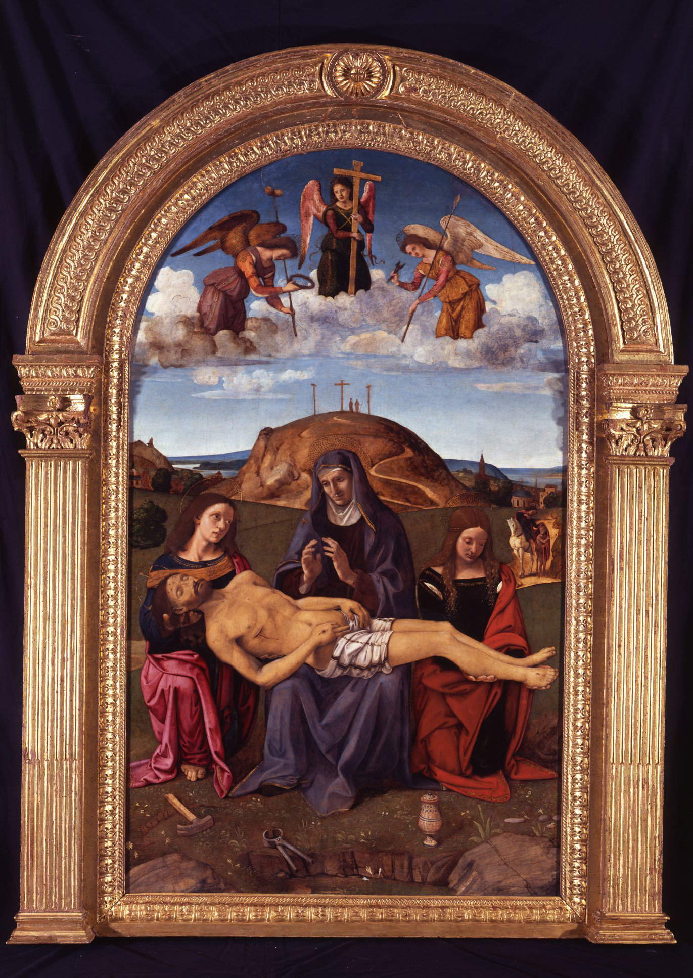 Piero di Cosimo, Pieta (1510 environ ; huile sur panneau, 190 x 112 cm ; Pérouse, Galleria Nazionale dell'Umbria)