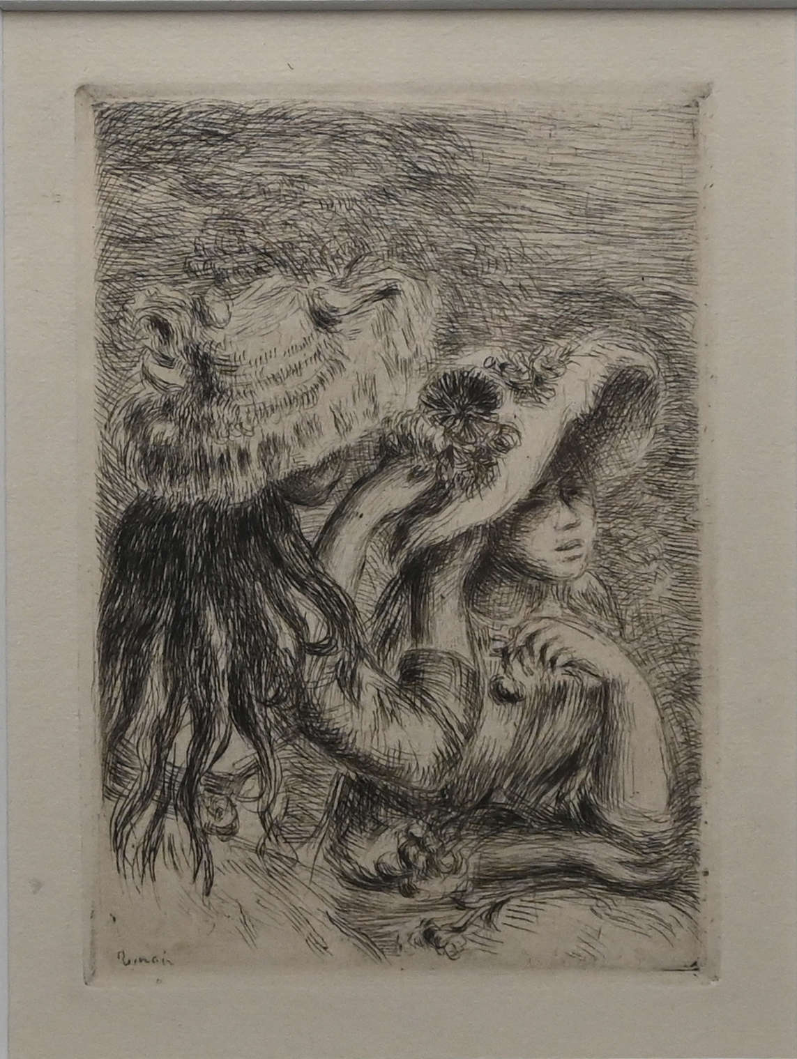 Pierre Auguste Renoir, Le chapeau epingl&eacute; (1894; etching, 115 x 80 mm)