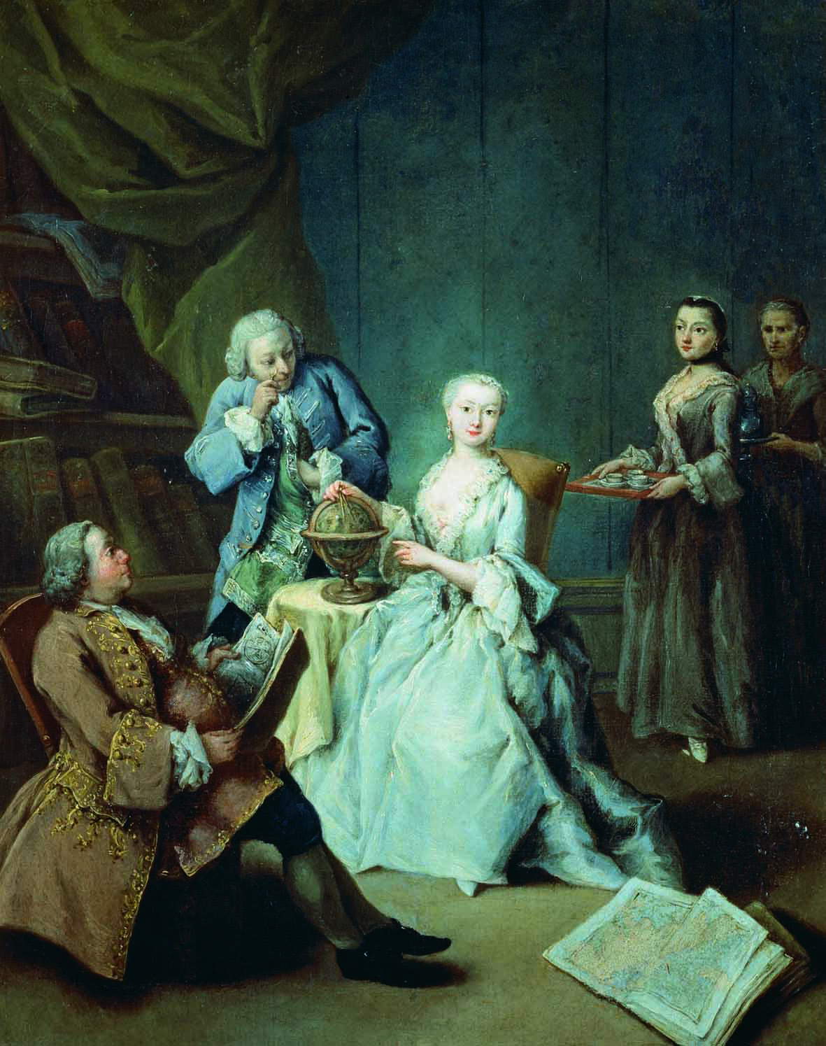 Pietro Longhi, La lección de geografía (1750-1752; óleo sobre lienzo, 70 x 58,5 cm; Venecia, Fondazione Querini Stampalia) Pietro Longhi, La lección de geografía (1750-1752; óleo sobre lienzo, 70 x 58,5 cm; Venecia, Fondazione Querini Stampalia)