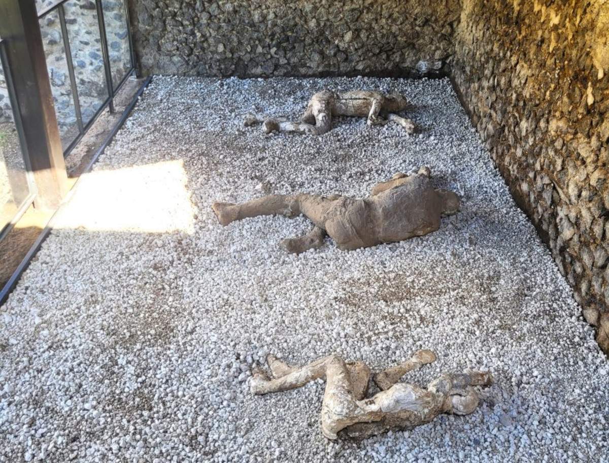 Pompeii, a new tour route leads to casts of victims of the 79 AD eruption.