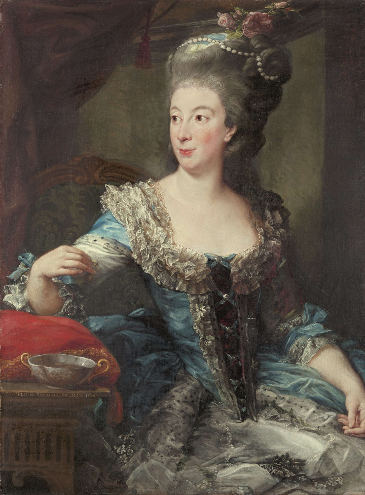 Pompeo Batoni, Retrato de la cntessa Maria Benedetta di San Martino (1785; óleo sobre lienzo, 99 x 74 cm; Madrid, Museo Nacional Thyssen-Bornemisza, inv. 32)