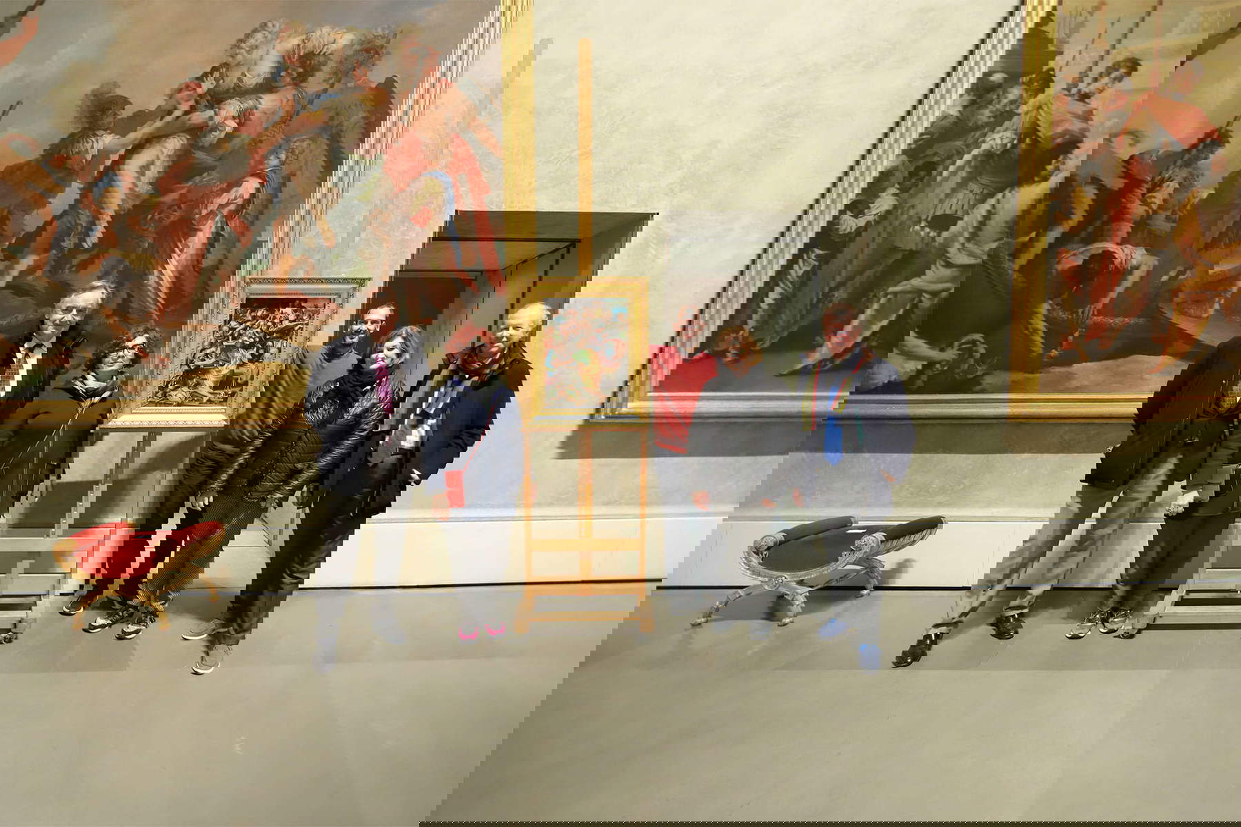 Présentation de l'œuvre. De gauche à droite : Carlo Orsi, Carla Campanini, Stefano L'Occaso, Cristina Quagliotti, Alessandro Galli.