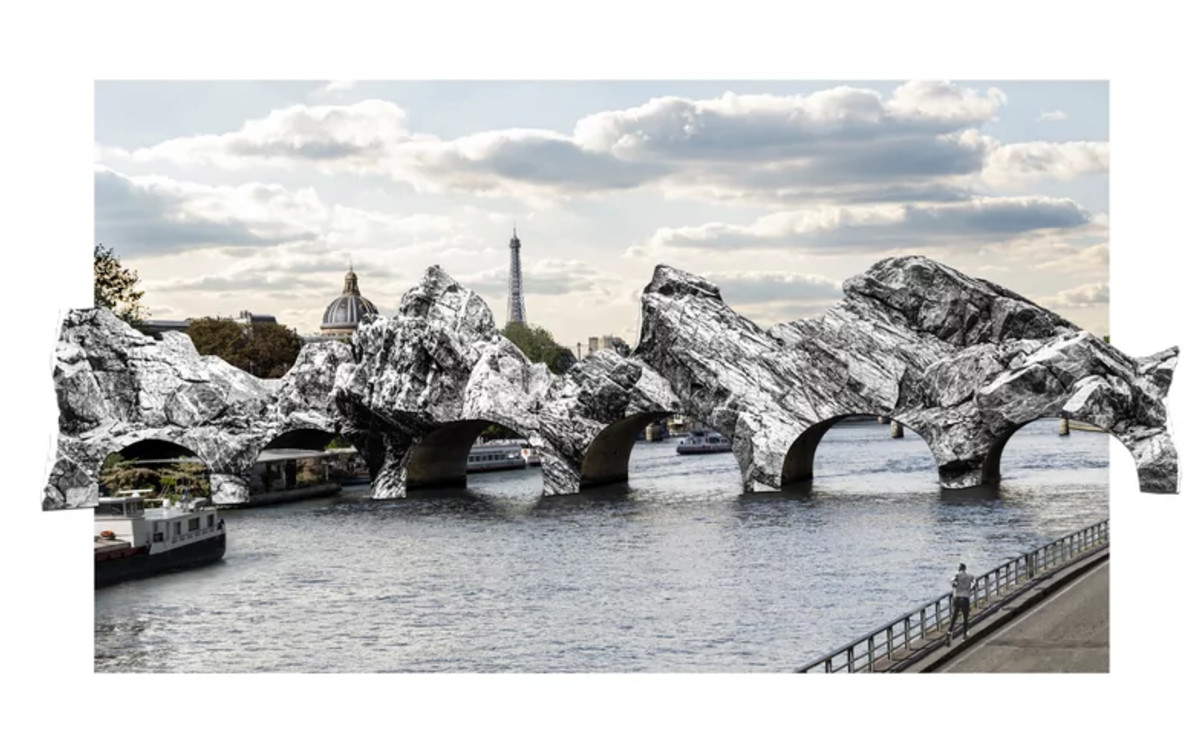 Paris, JR huldigt Christo und Jeanne-Claude mit einer neuen immersiven Installation auf der Pont Neuf