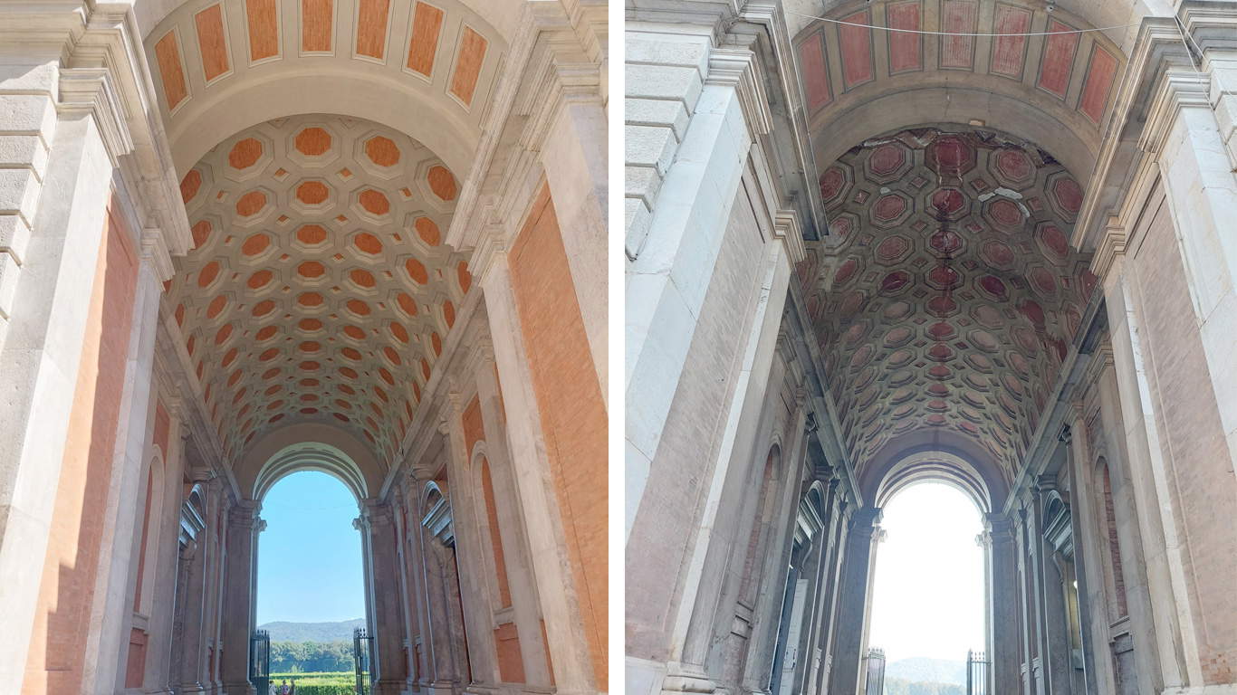 Restored all the hallways of the Royal Palace of the Royal Palace of Caserta 