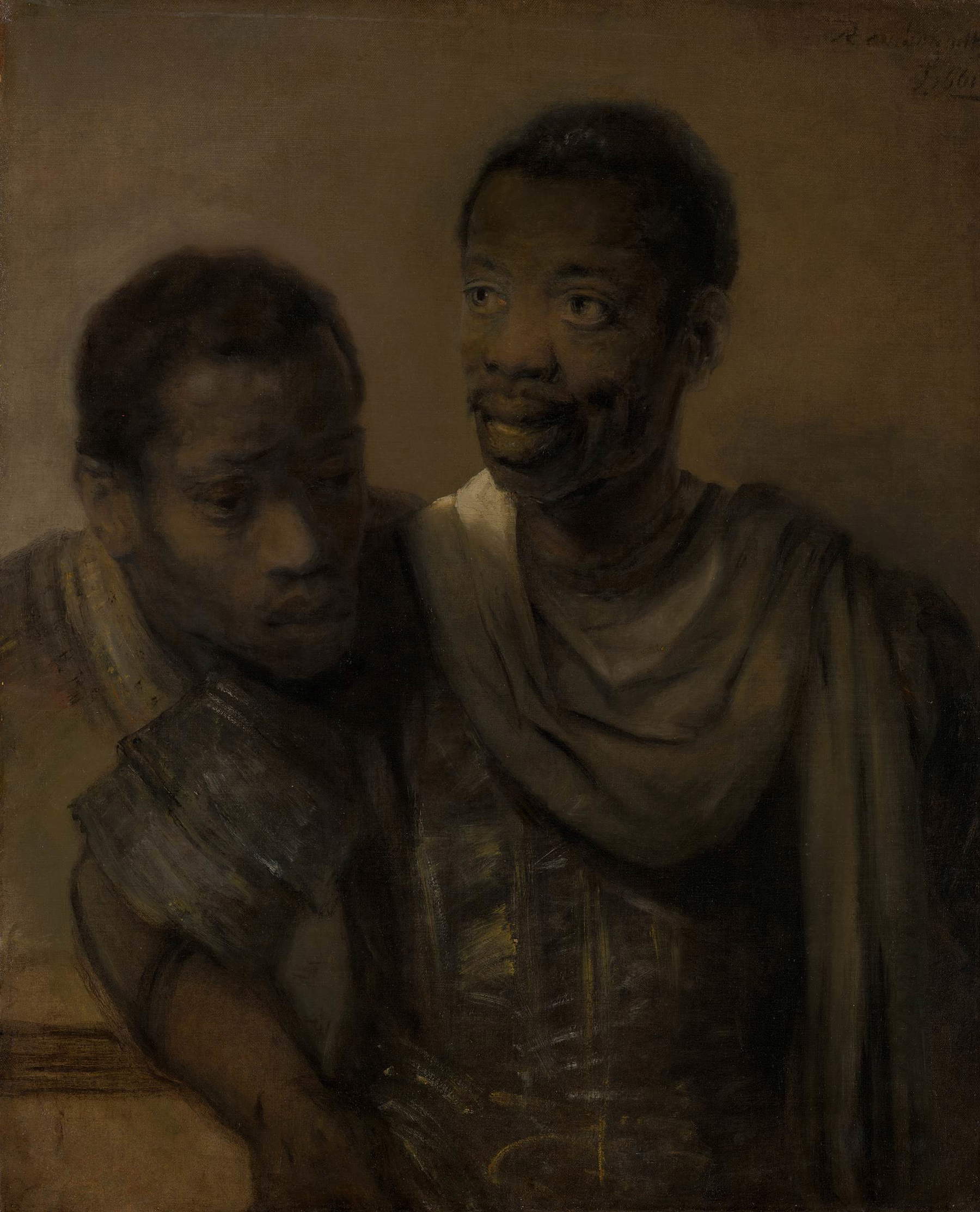 Rembrandt, Dos hombres africanos (1661; óleo sobre lienzo, 77,8 x 64,4 cm; La Haya, Mauritshuis)