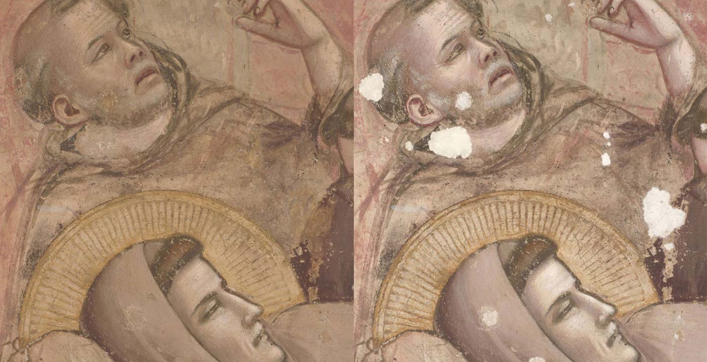 Nuevos hallazgos y valiosa información en la restauración de los frescos de Giotto en la Capilla Bardi