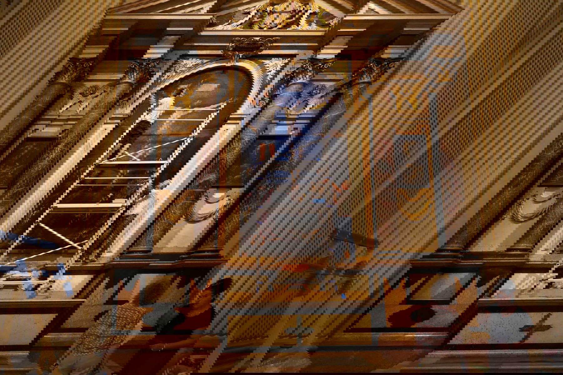 Le démontage du retable de Guercino Le démontage du retable de Guercino