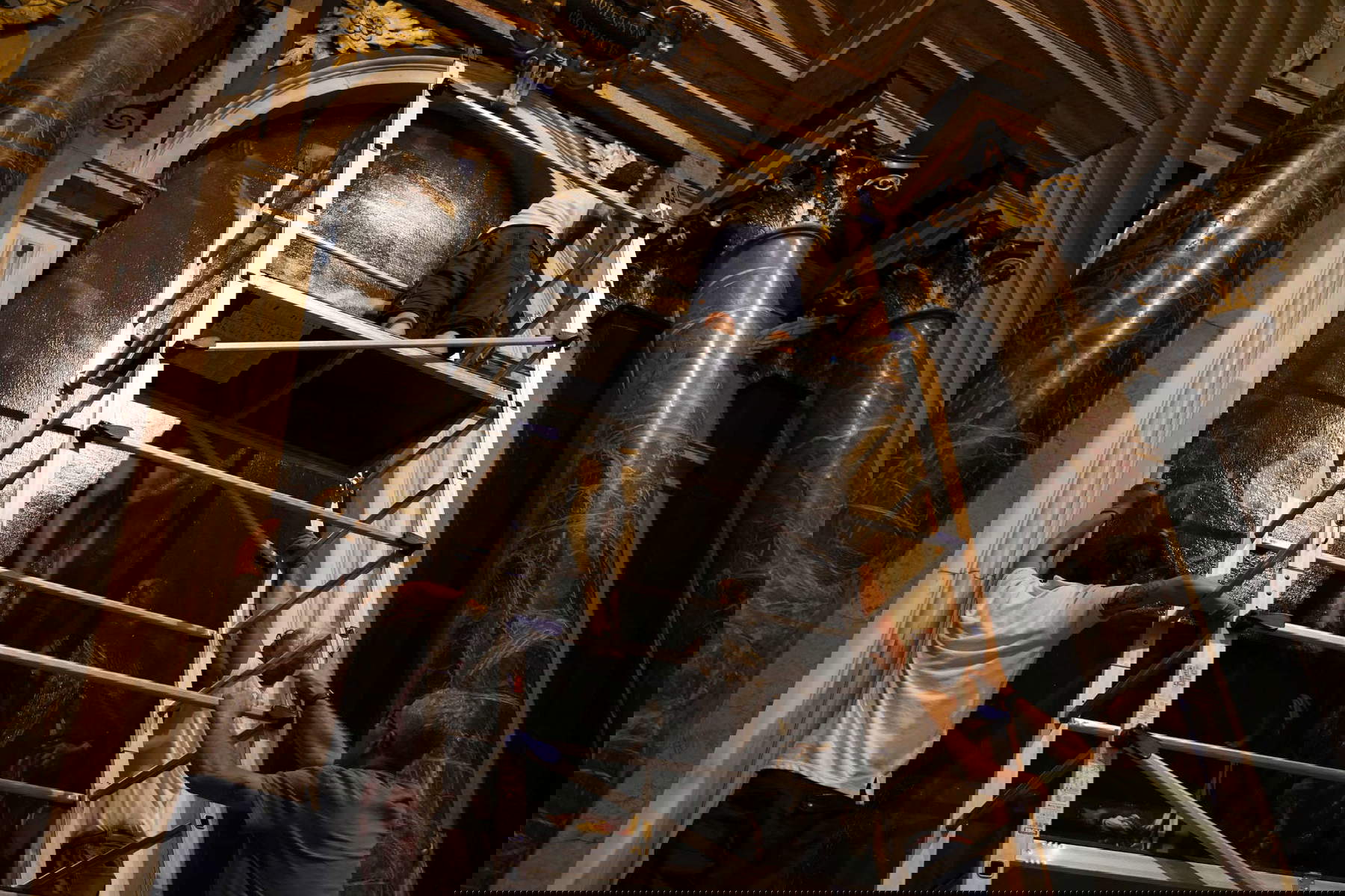 Le démontage du retable de Guercino Le démontage du retable de Guercino