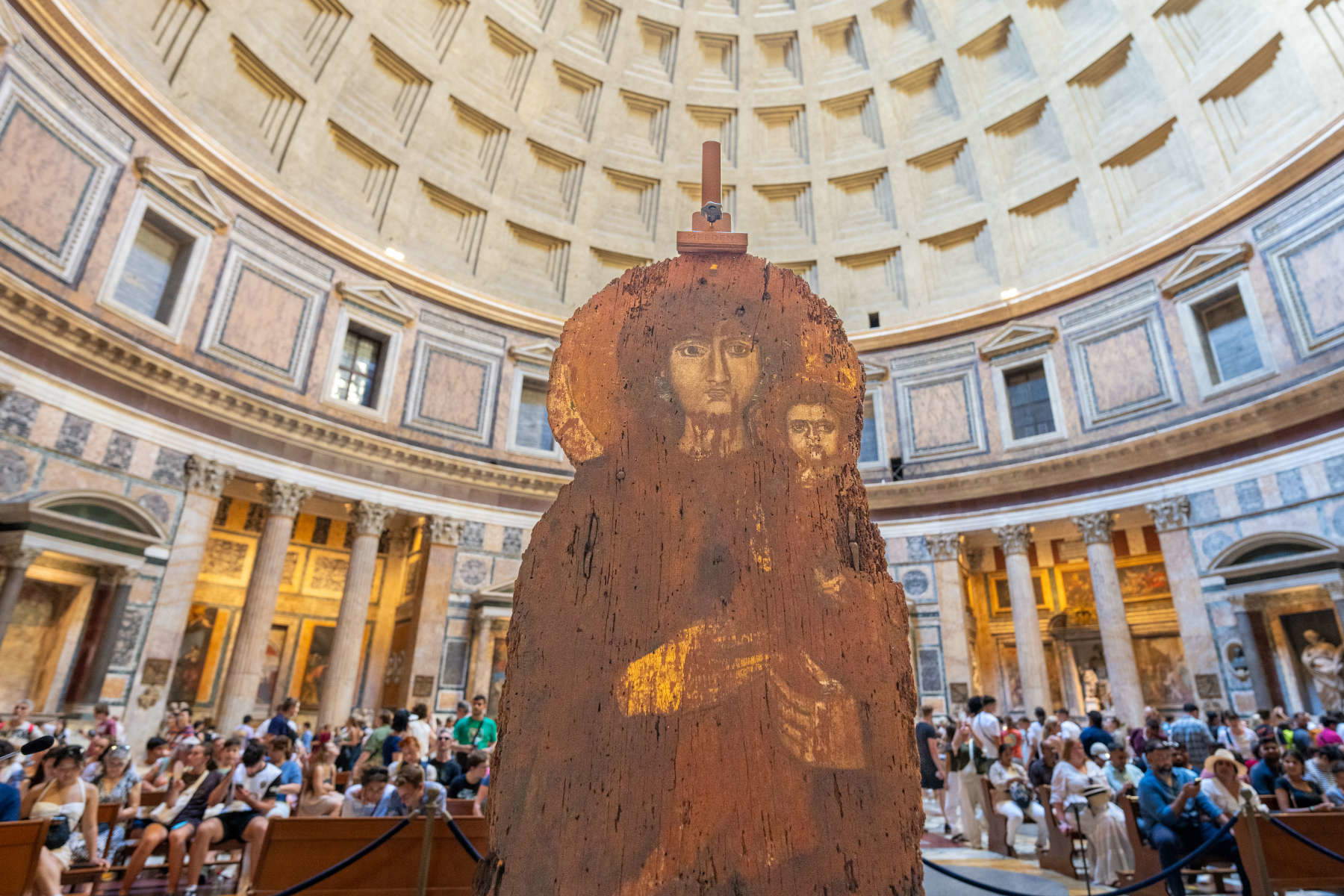 Rome, Madonna of the Pantheon restored with Bulgari funds