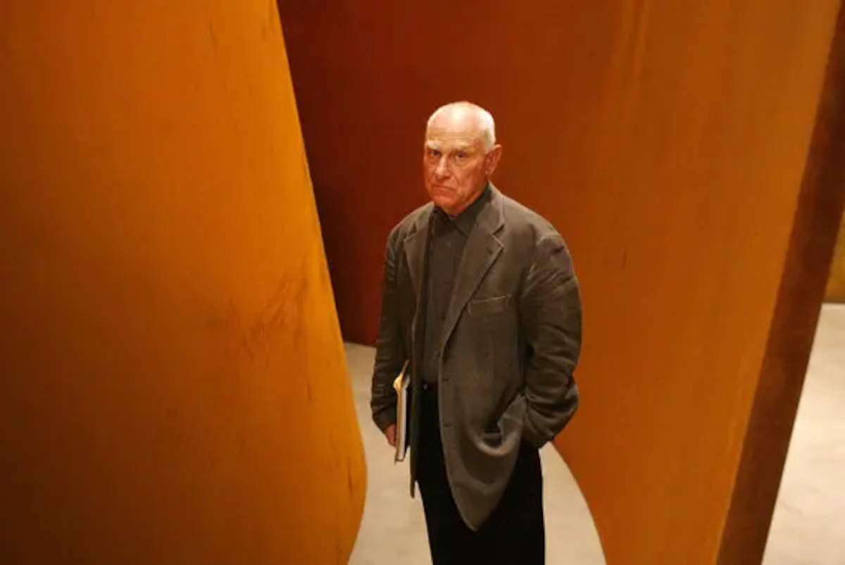 Richard Serra, the great contemporary sculptor of monumental works to cross over, has left us