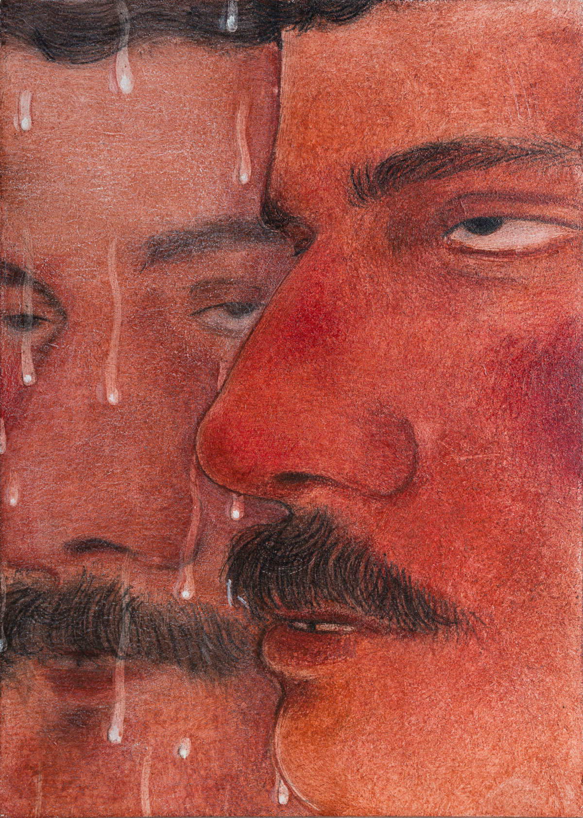 Roberto De Pinto, The Condensation (2024; encaustic, pastels and oil on board, 28 x 20 cm) Roberto De Pinto, The Condensation (2024; encaustic, pastels and oil on board, 28 x 20 cm)