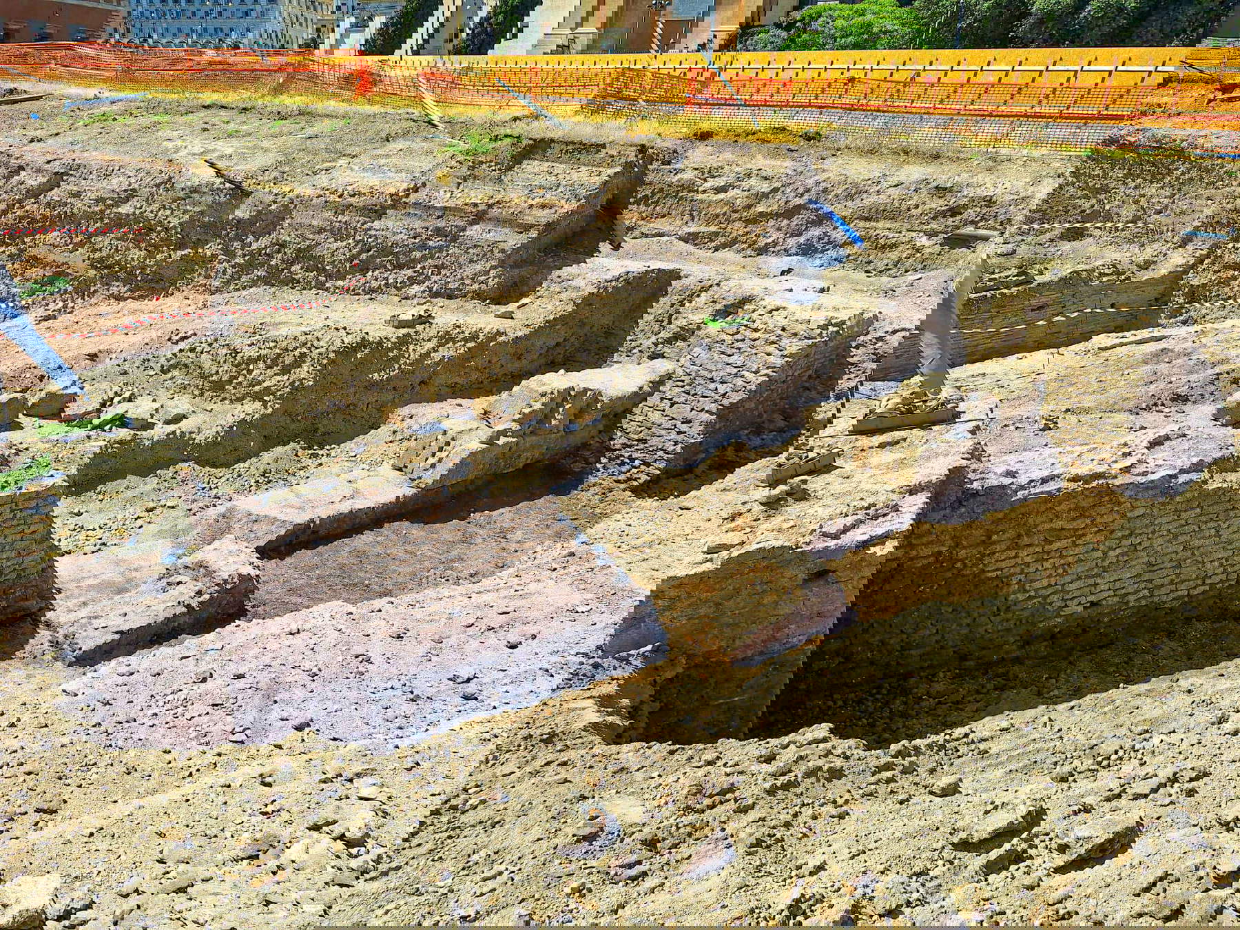 La scoperta delle strutture murarie del Patriarchio. Foto: Ministero della Cultura