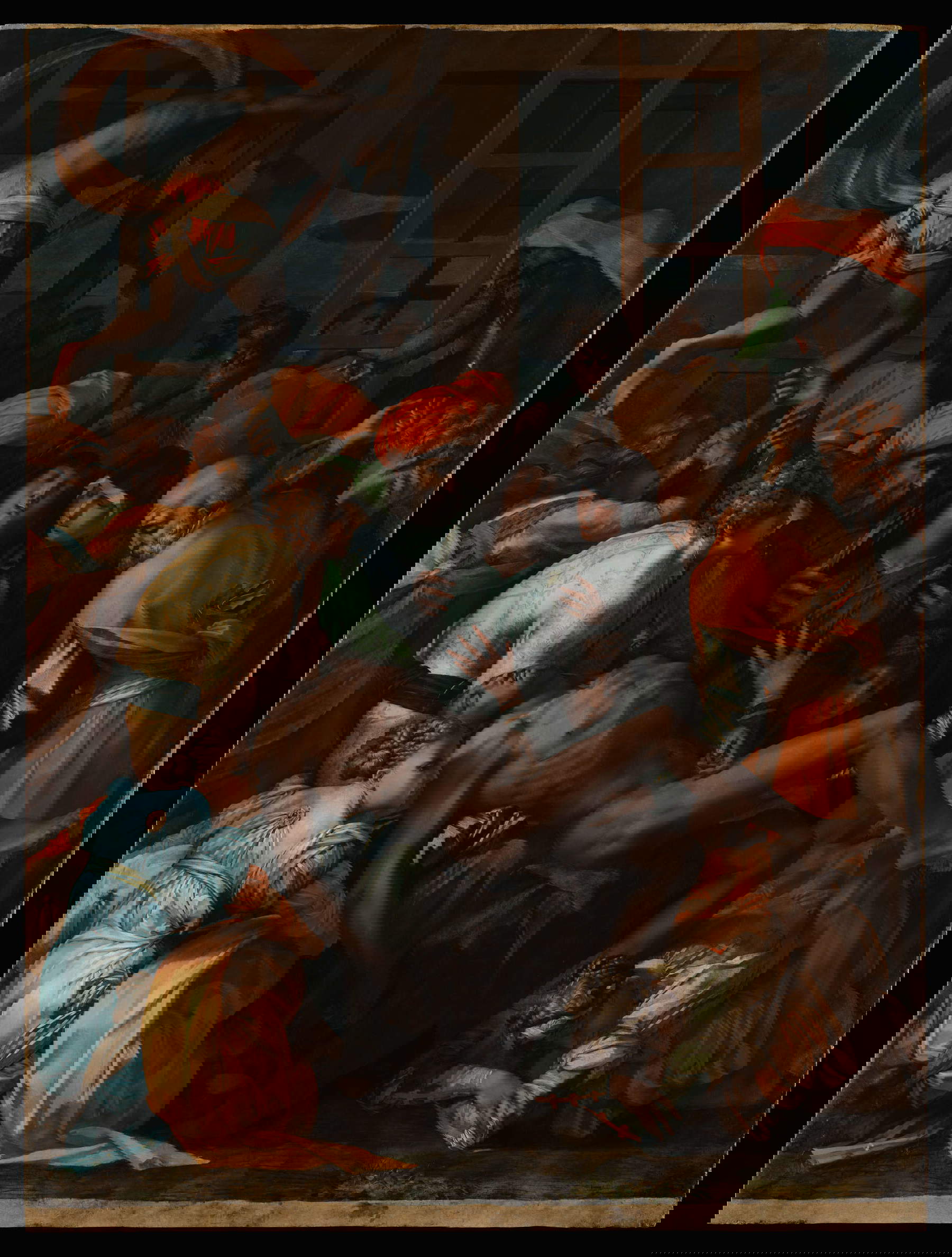 Rosso Fiorentino, Déposition du Christ de la croix, San Sepolcro, église de San Lorenzo. Image en lumière diffuse de la peinture après restauration.