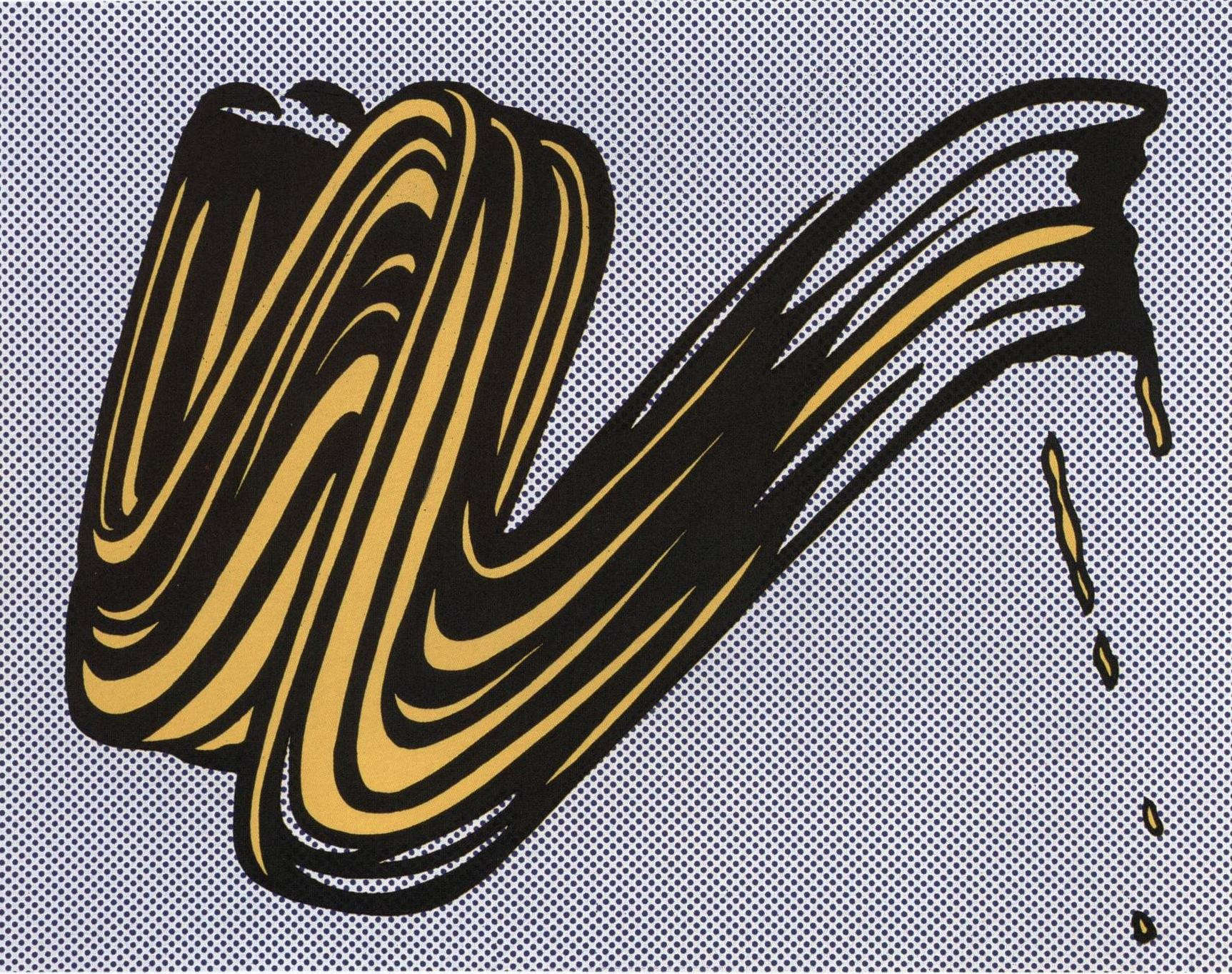 Roy Lichtenstein, Brushstroke (1965 ; sérigraphie sur papier, 58x73 cm ; La Spezia, CAMeC)