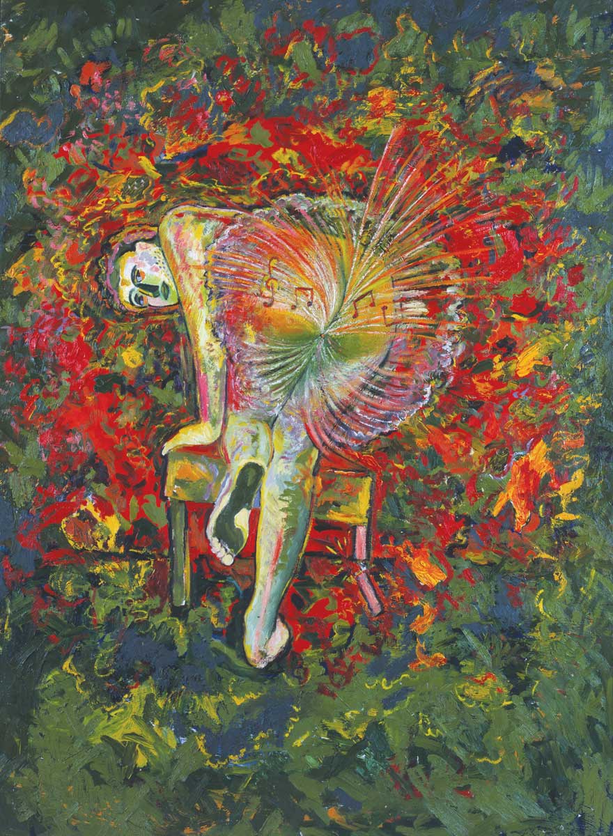 Sandro Chia, Unfinished Symphony (1980; oil on canvas, 110.8 x 200 cm; Fondazione per l'Arte Moderna e Contemporanea CRT, on loan from Castello di Rivoli Museo d'Arte Contemporanea, Rivoli-Turin) Sandro Chia, Unfinished Symphony (1980; oil on canvas, 110.8 x 200 cm; Fondazione per l'Arte Moderna e Contemporanea CRT, on loan from Castello di Rivoli Museo d'Arte Contemporanea, Rivoli-Turin)