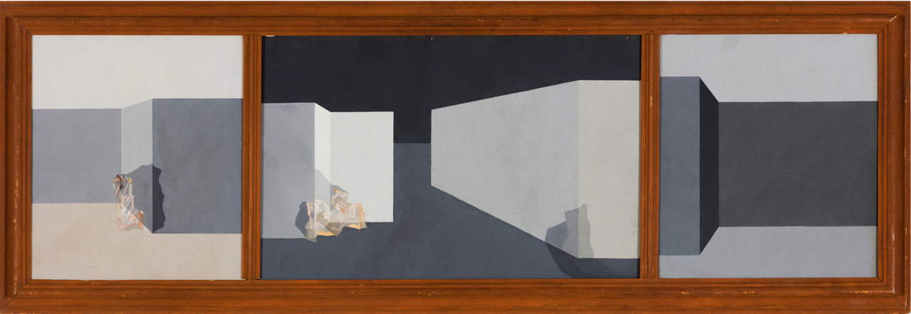 Sandro Somarè, Muri deserto immagine ombra di un ritorno, Triptychon (1967) Sandro Somarè, Muri deserto immagine ombra di un ritorno, Triptychon (1967)