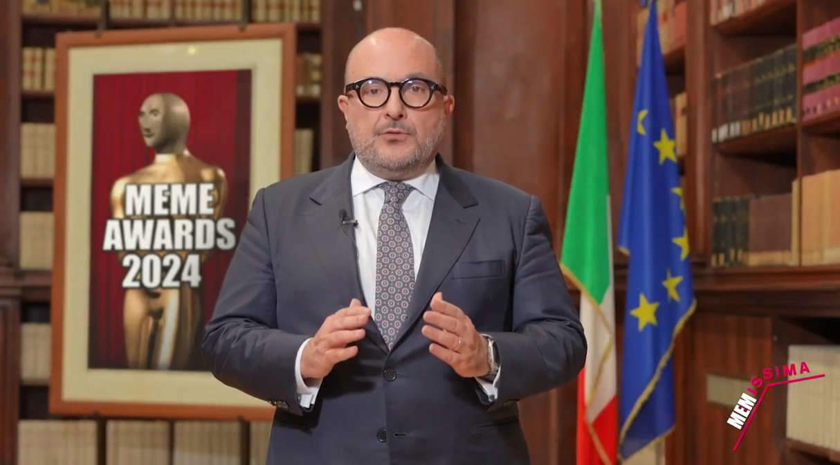 Un fragment de la vidéo du ministre Sangiuliano réalisée à l'aide de l'intelligence artificielle