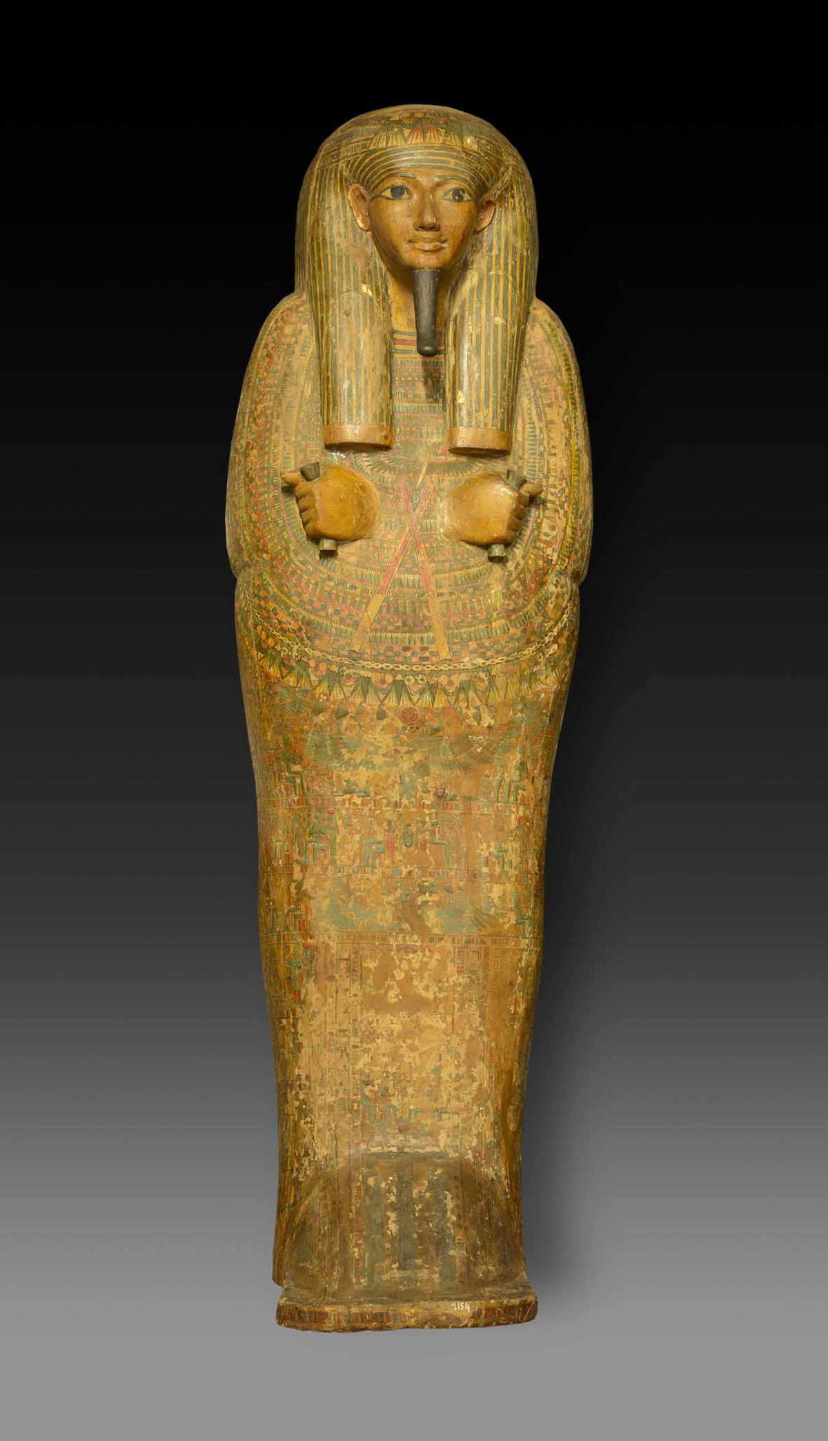 Image: Stuccoed and painted wooden Padimut sarcophagus (Third Intermediate Period, 1070 - 656 B.C.)
