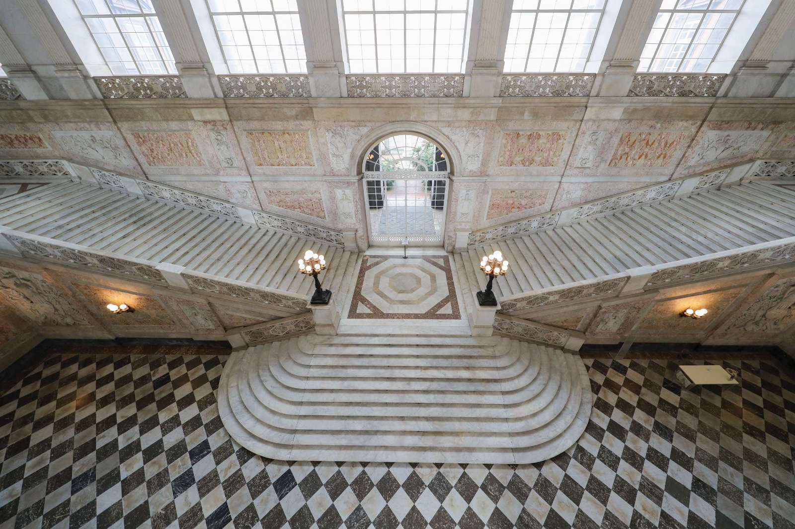 The Scalone d'Onore of the Royal Palace in Naples after restoration The Scalone d'Onore of the Royal Palace in Naples after restoration