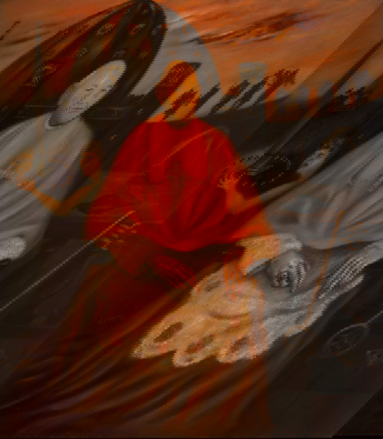 Scipione (Gino Bonichi), Il Cardinal Decano (1930; olio su tavola, 133,7 x 117,3 cm; Roma, Galleria d&rsquo;Arte Moderna)