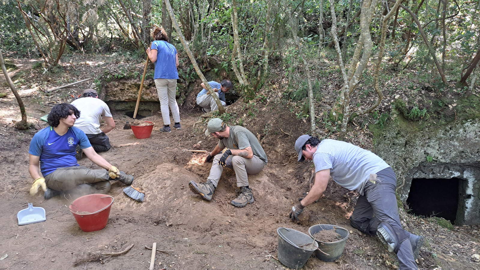 Toscana, limpian el bosque y descubren una tumba etrusca