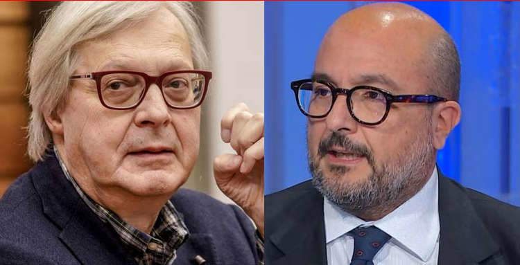 Sgarbi no se ensaña con su antiguo adversario Sangiuliano. 