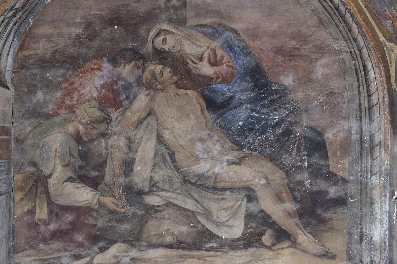 Naples, début de la restauration des peintures du XVIIe siècle dans le cloître de San Giacomo della Marca