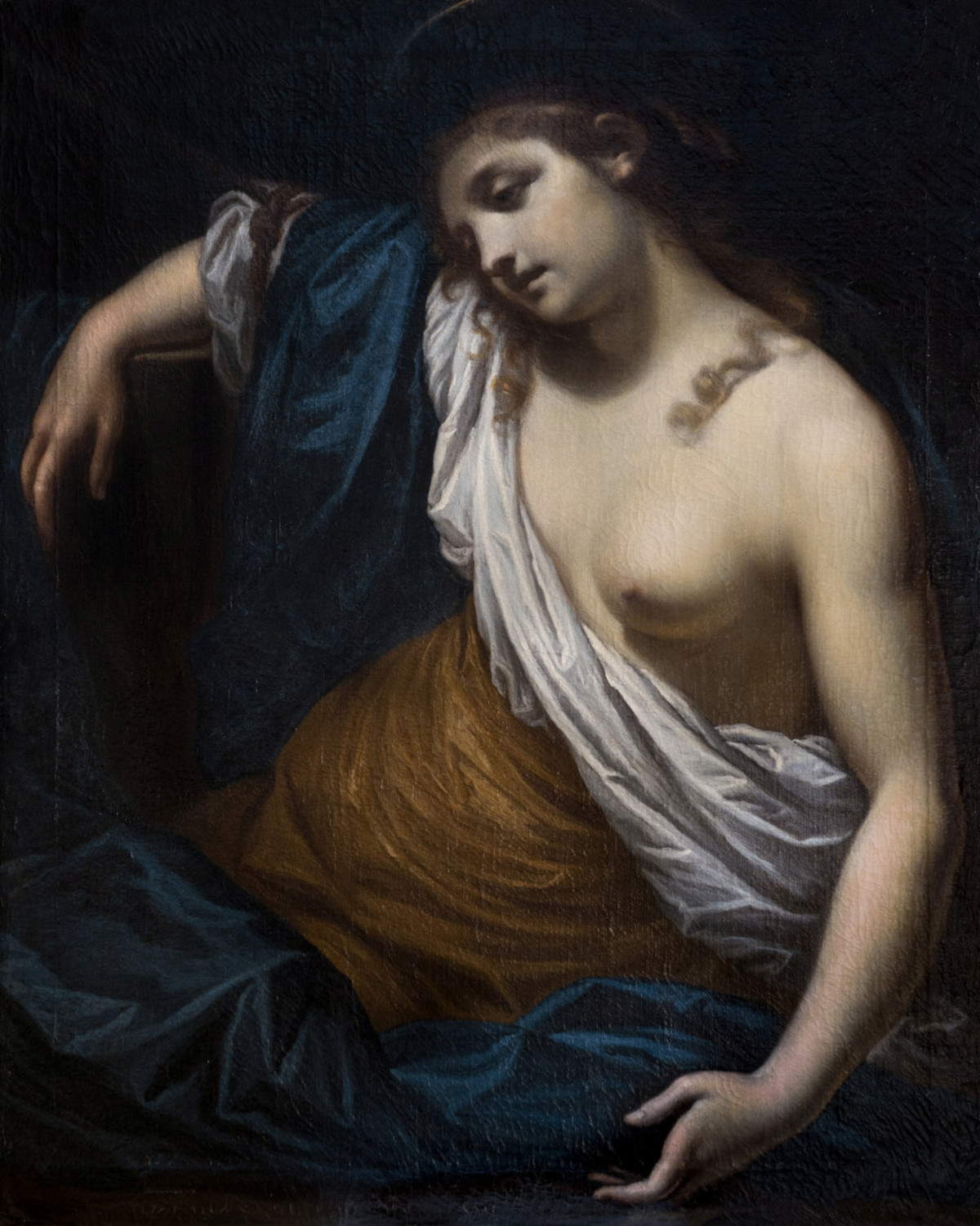 Simone Pignoni, Santa Úrsula (óleo sobre lienzo, 94 x 72 cm). Galería Maurizio Nobile