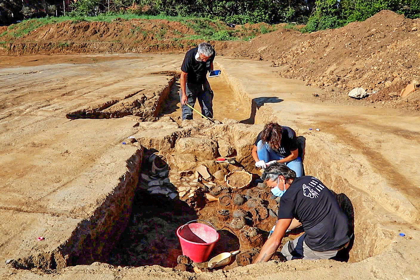 Die archäologische Stätte in Via Cassia