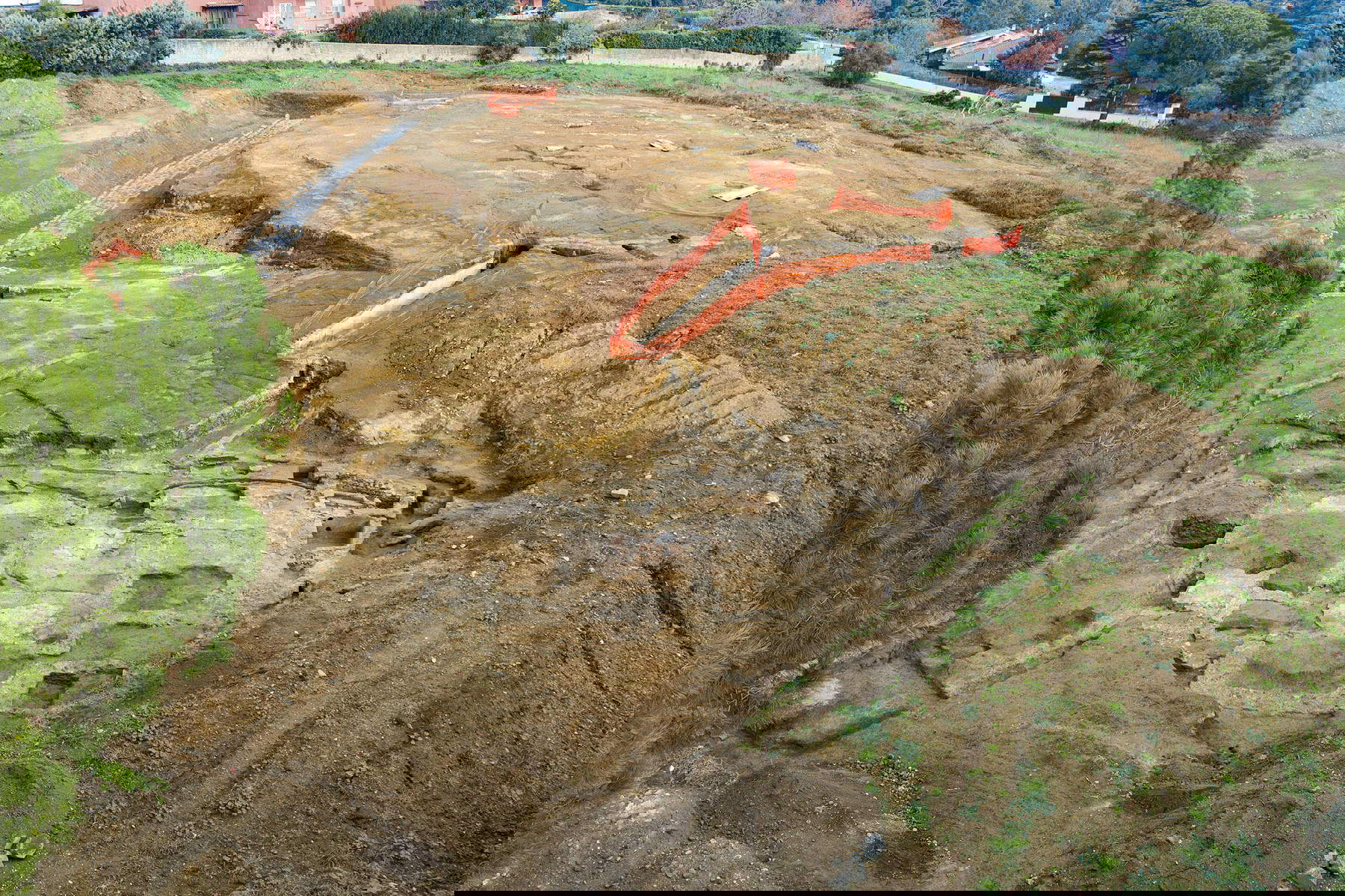 Die archäologische Stätte in Via Cassia